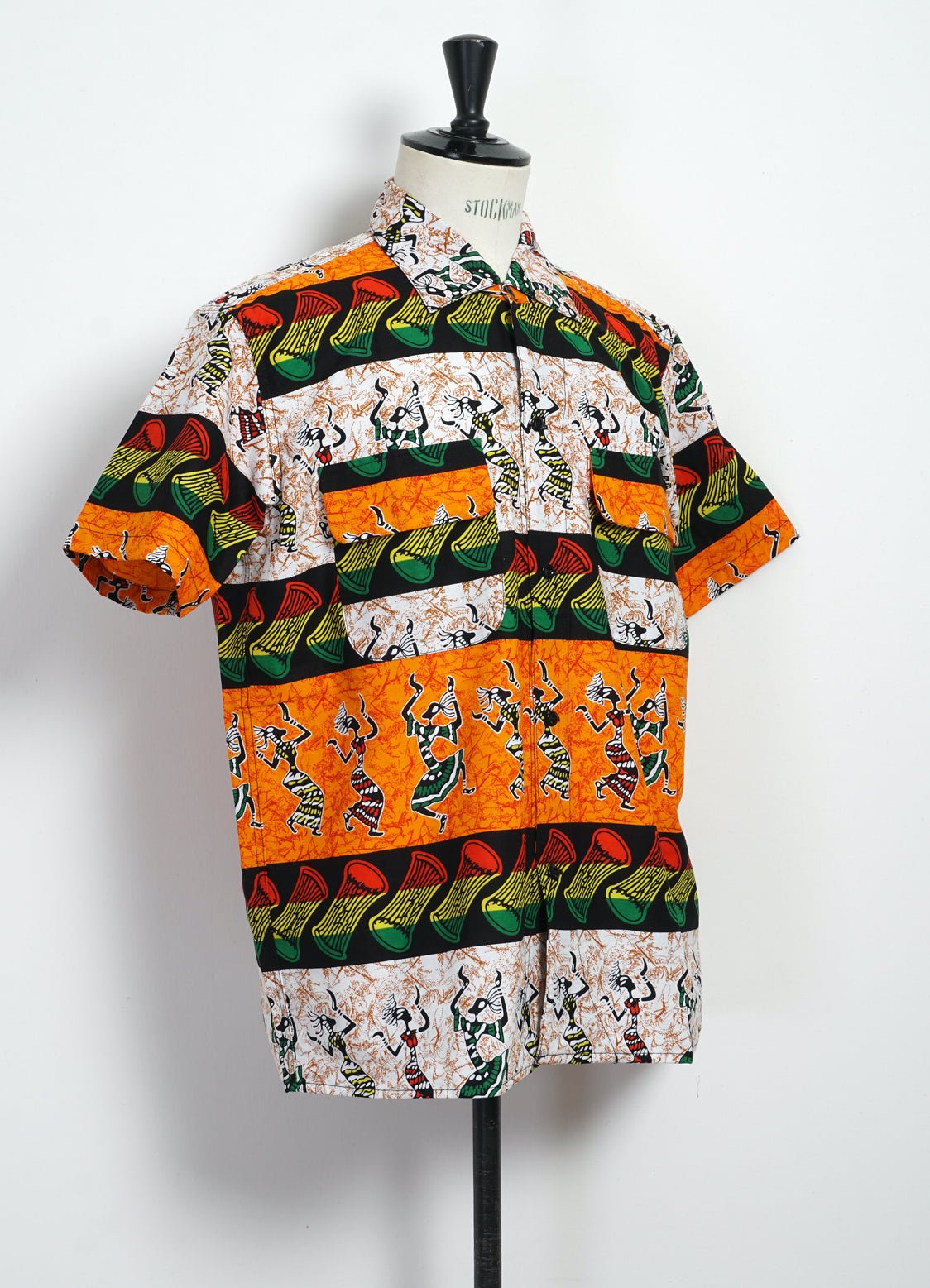 MONITALY - 50s Milano Shirt | African Wax Block Print | Rasta - HANSEN Garments