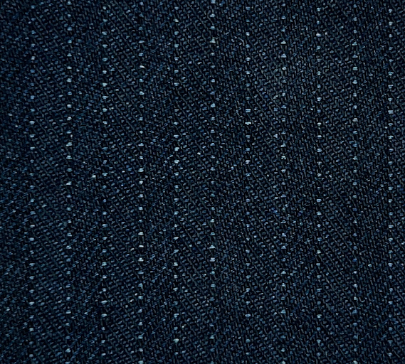KEN | Wide Cut Trousers | Indigo Herringbone
