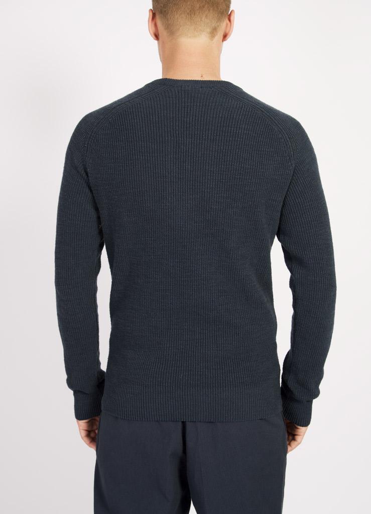 ALFRED | Knitted Basic Crewneck | Blue | €175 -HANSEN Garments- HANSEN Garments