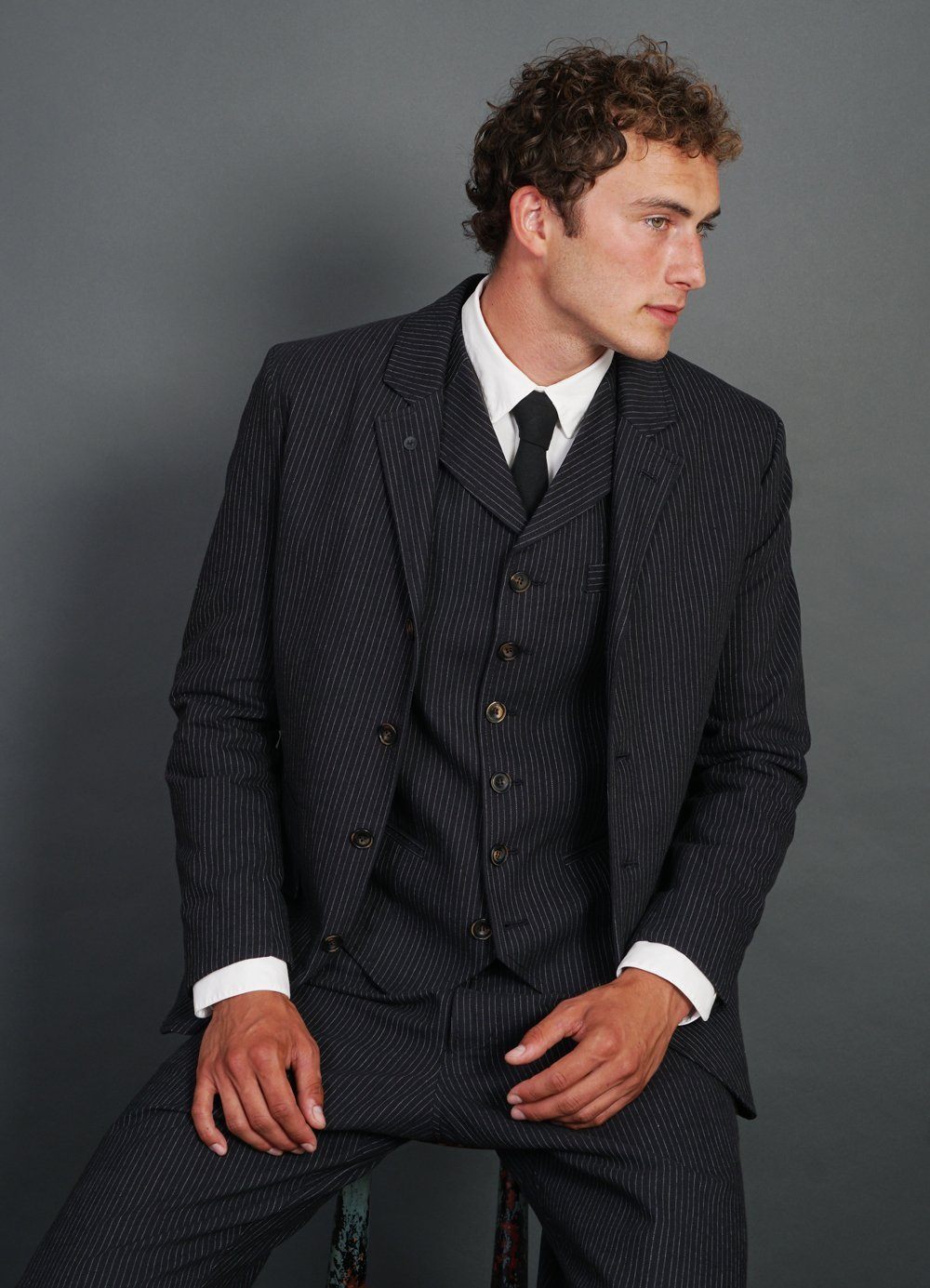 ANKER | Casual 4-button Blazer | Black Pin | €450 -HANSEN Garments- HANSEN Garments