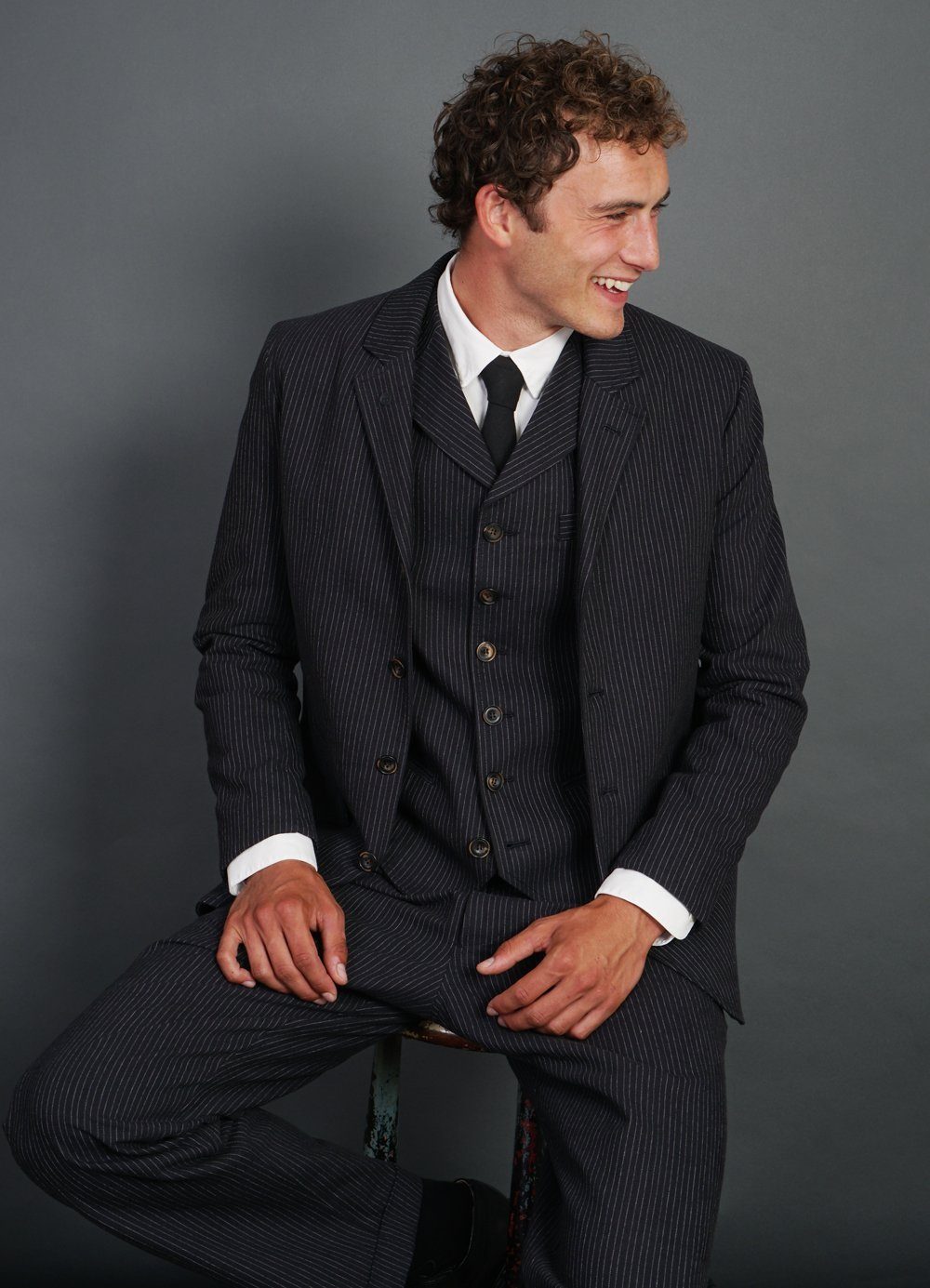 ANKER | Casual 4-button Blazer | Black Pin | €450 -HANSEN Garments- HANSEN Garments