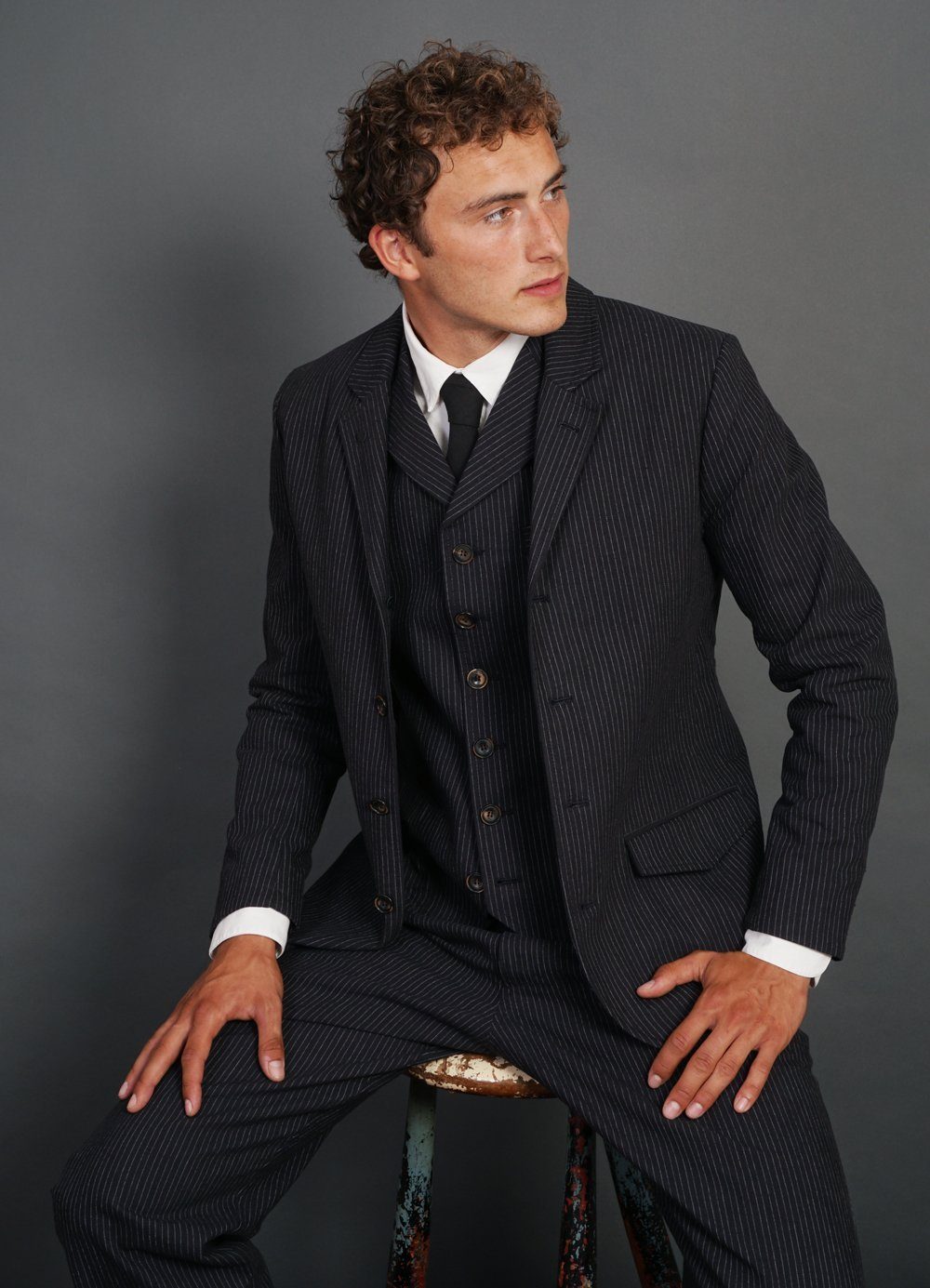 ANKER | Casual 4-button Blazer | Black Pin | €450 -HANSEN Garments- HANSEN Garments