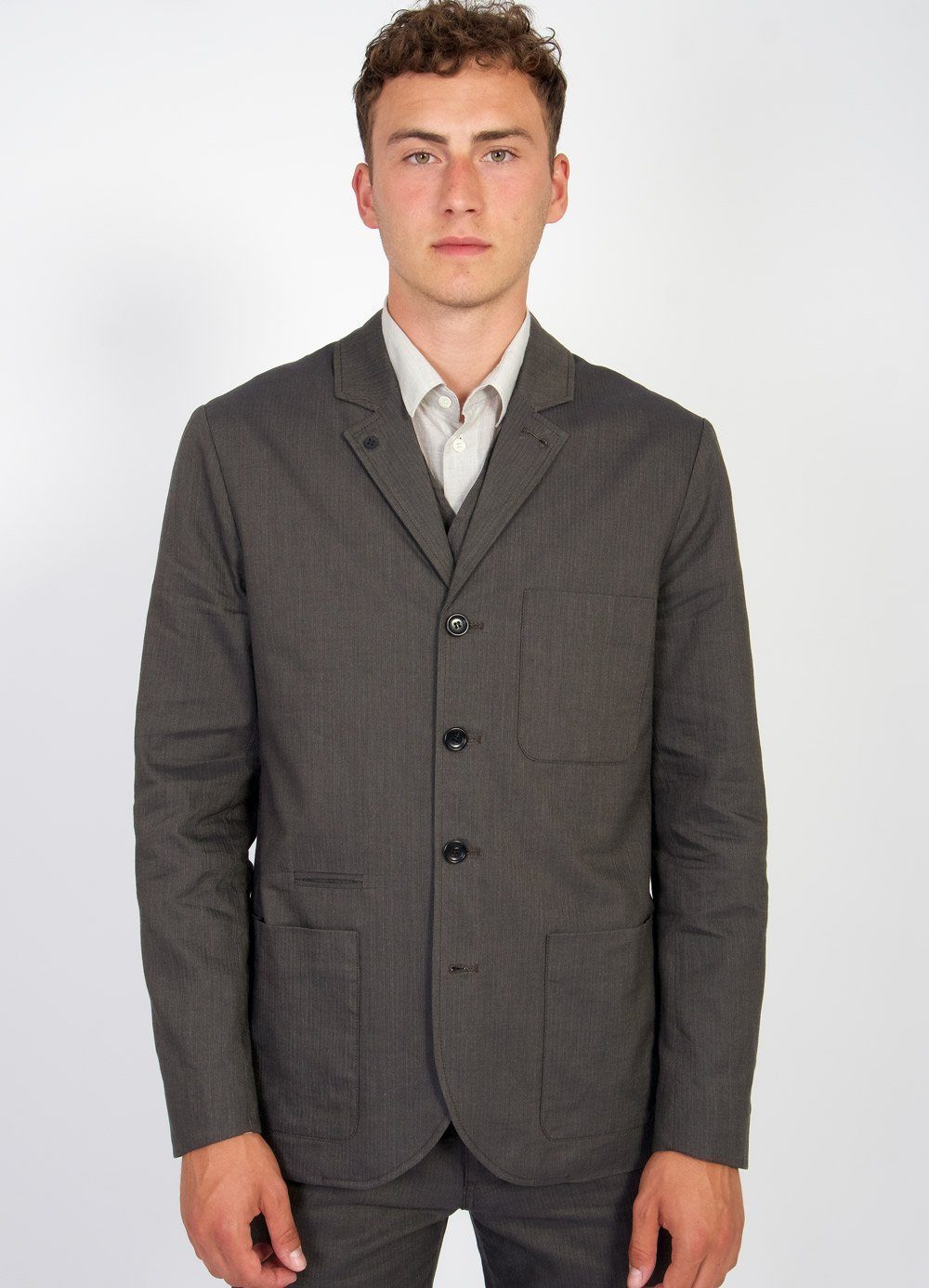 ANKER | Casual Five Button Blazer | Khaki | €470 -HANSEN Garments- HANSEN Garments