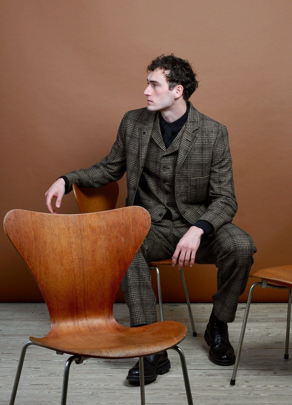 HANSEN Garments - ANKER | Four Button Classic Blazer | Checkered - HANSEN Garments
