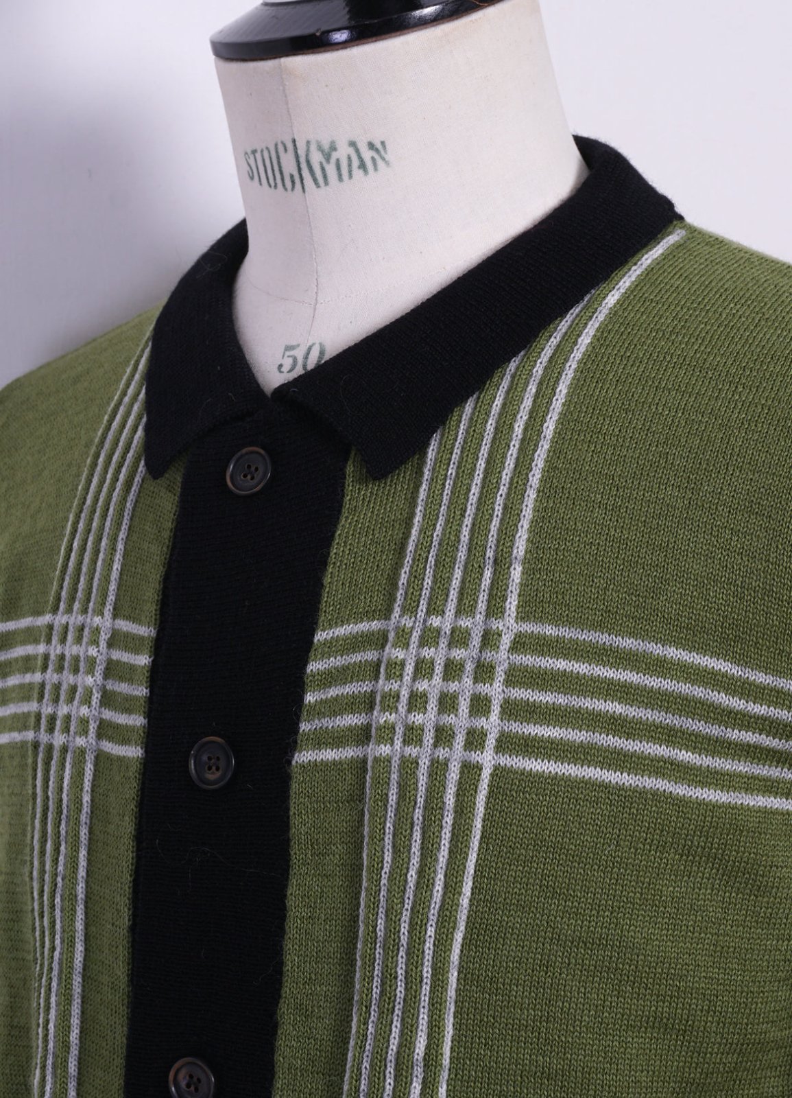 HANSEN GARMENTS - ARNOLD| Knitted Cardigan | Pattern Green - HANSEN Garments