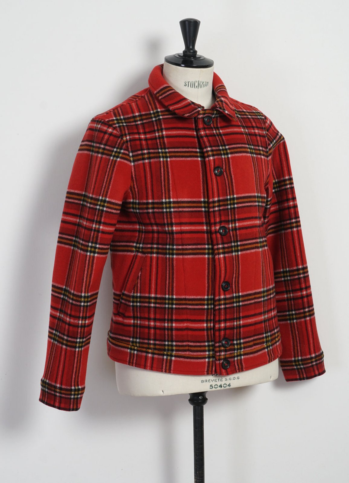 HANSEN GARMENTS - ATLAS | Short Double Face Wool Jacket | Red Check Pepita - HANSEN Garments