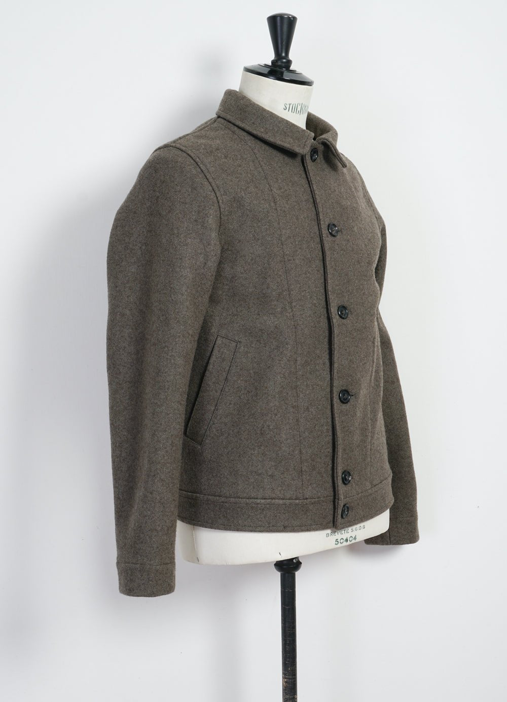 HANSEN GARMENTS - ATLAS | Short Wool Felt Jacket | Grey Brown - HANSEN Garments