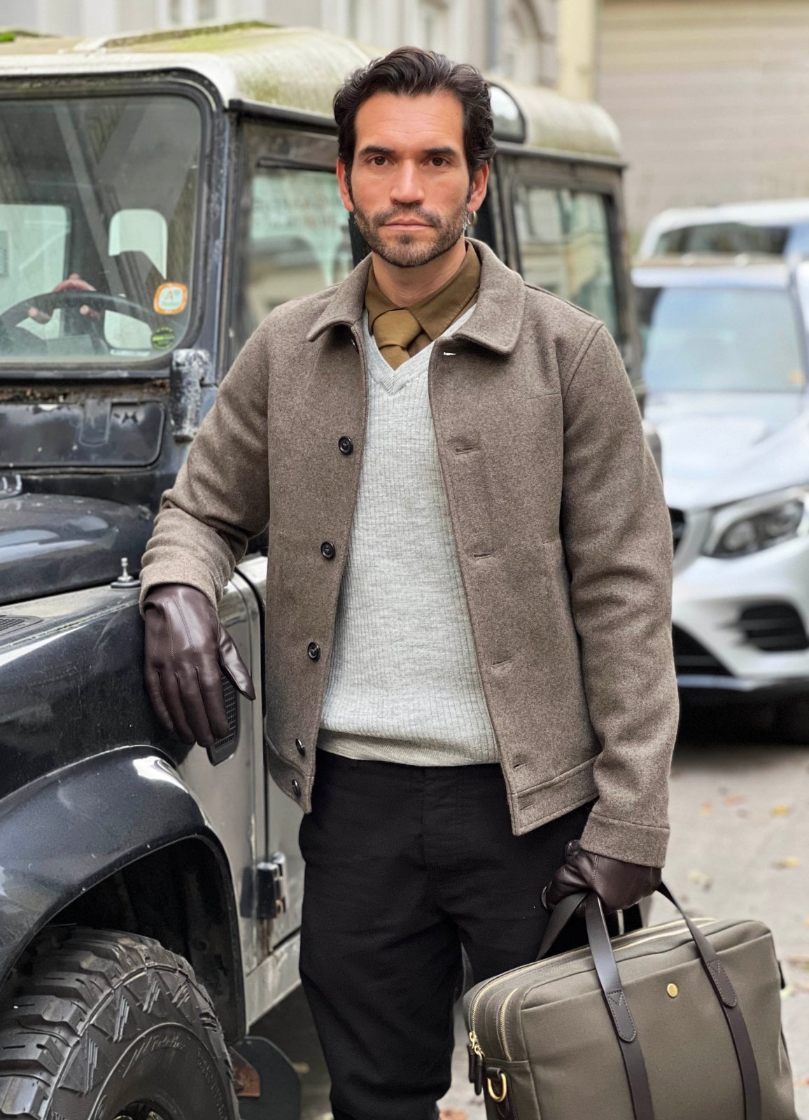 HANSEN GARMENTS - ATLAS | Short Wool Felt Jacket | Grey Brown - HANSEN Garments
