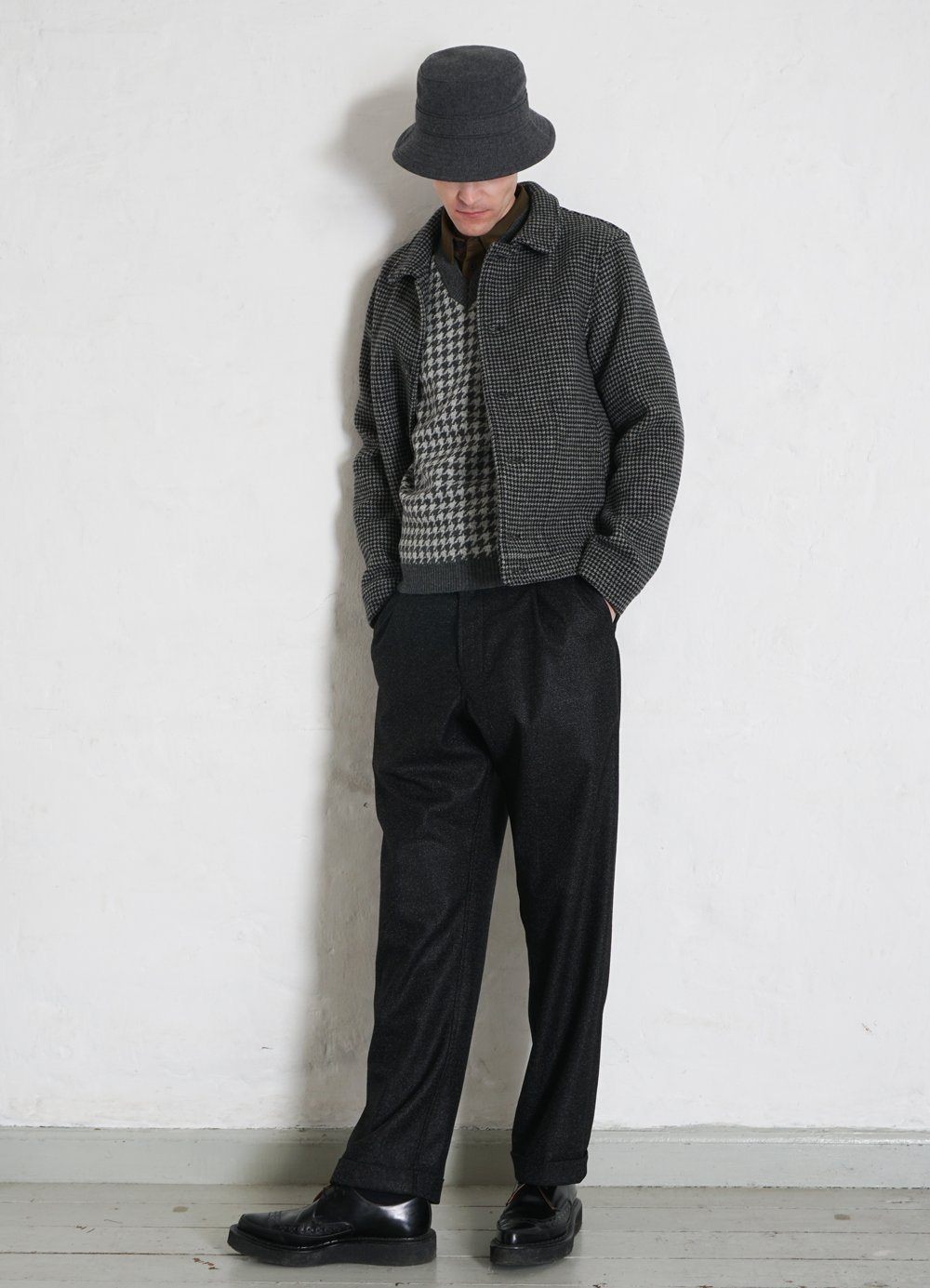 HANSEN Garments - ATLAS | Short Wool Felt Jacket | Pepper - HANSEN Garments