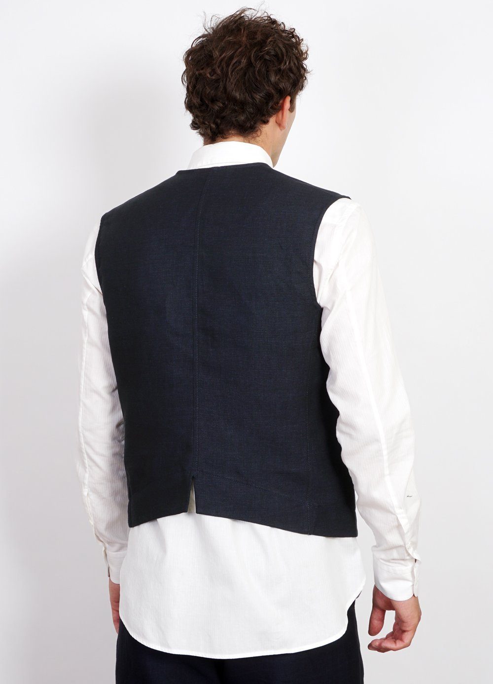BEN | Crewneck Waistcoat | 3-Tone Blue -HANSEN Garments- HANSEN Garments