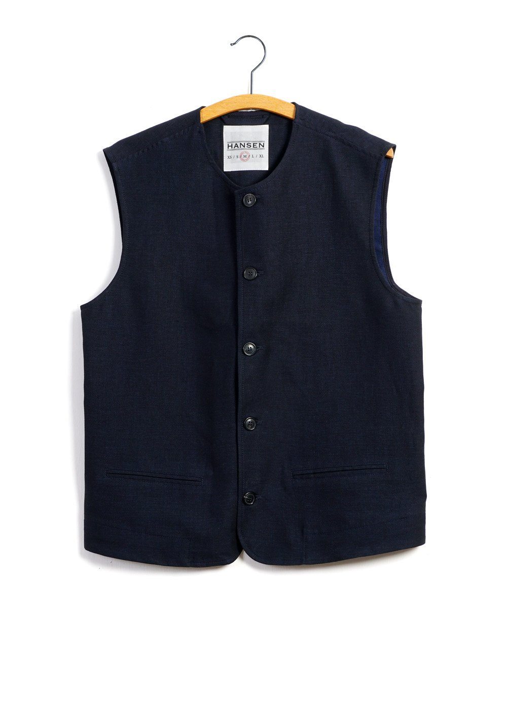BEN | Crewneck Waistcoat | 3-Tone Blue -HANSEN Garments- HANSEN Garments