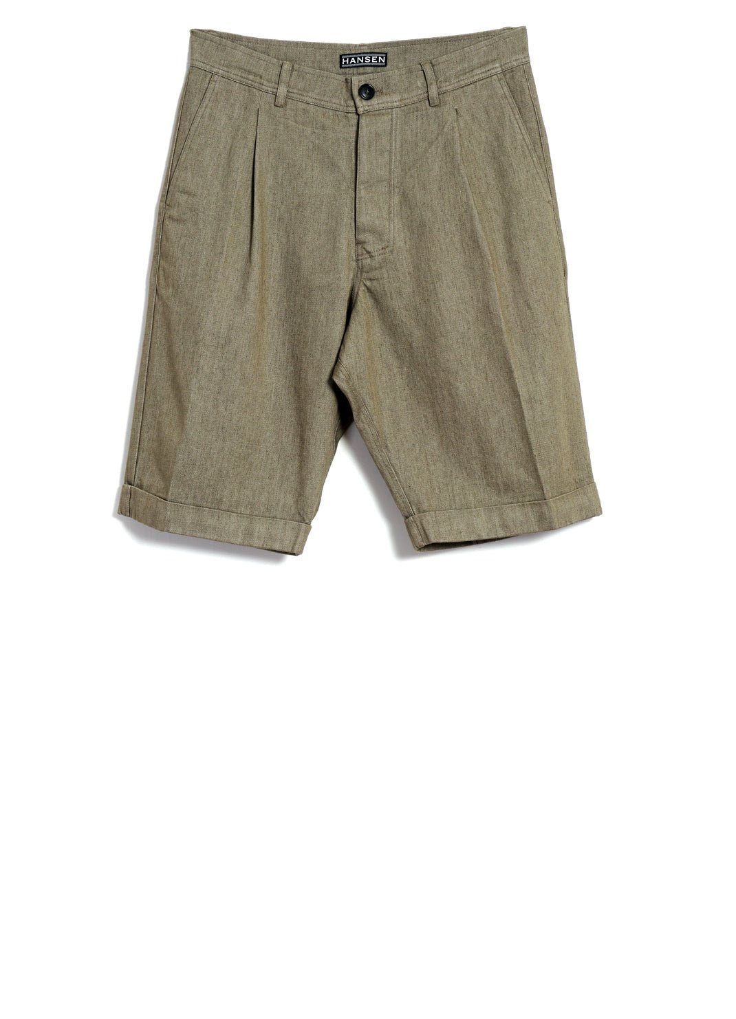 HANSEN GARMENTS - BIRK | Single Pleated Shorts | Safari - HANSEN Garments