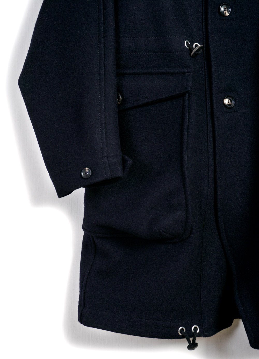 HANSEN Garments - BJARNE | Long Wool Felt Parka | Classic Navy - HANSEN Garments