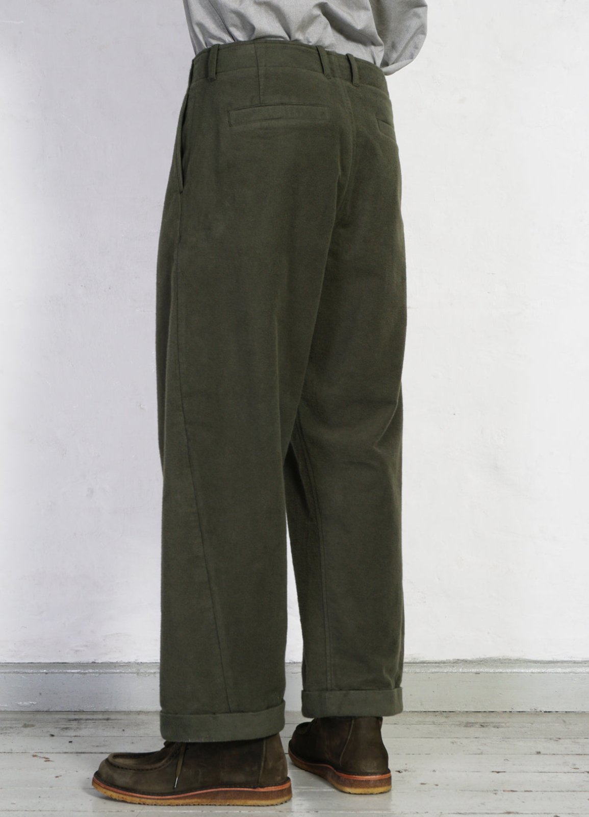 HANSEN GARMENTS - BOBBY | Super Wide Pleated Trousers | Dark Green - HANSEN Garments