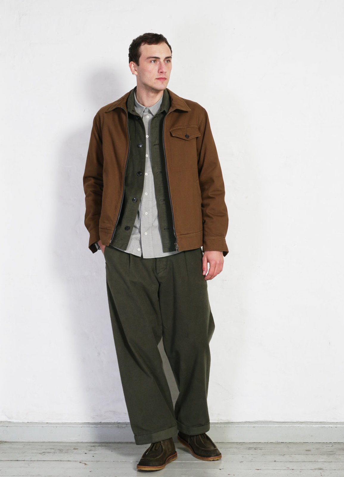 HANSEN GARMENTS - BOBBY | Super Wide Pleated Trousers | Dark Green - HANSEN Garments