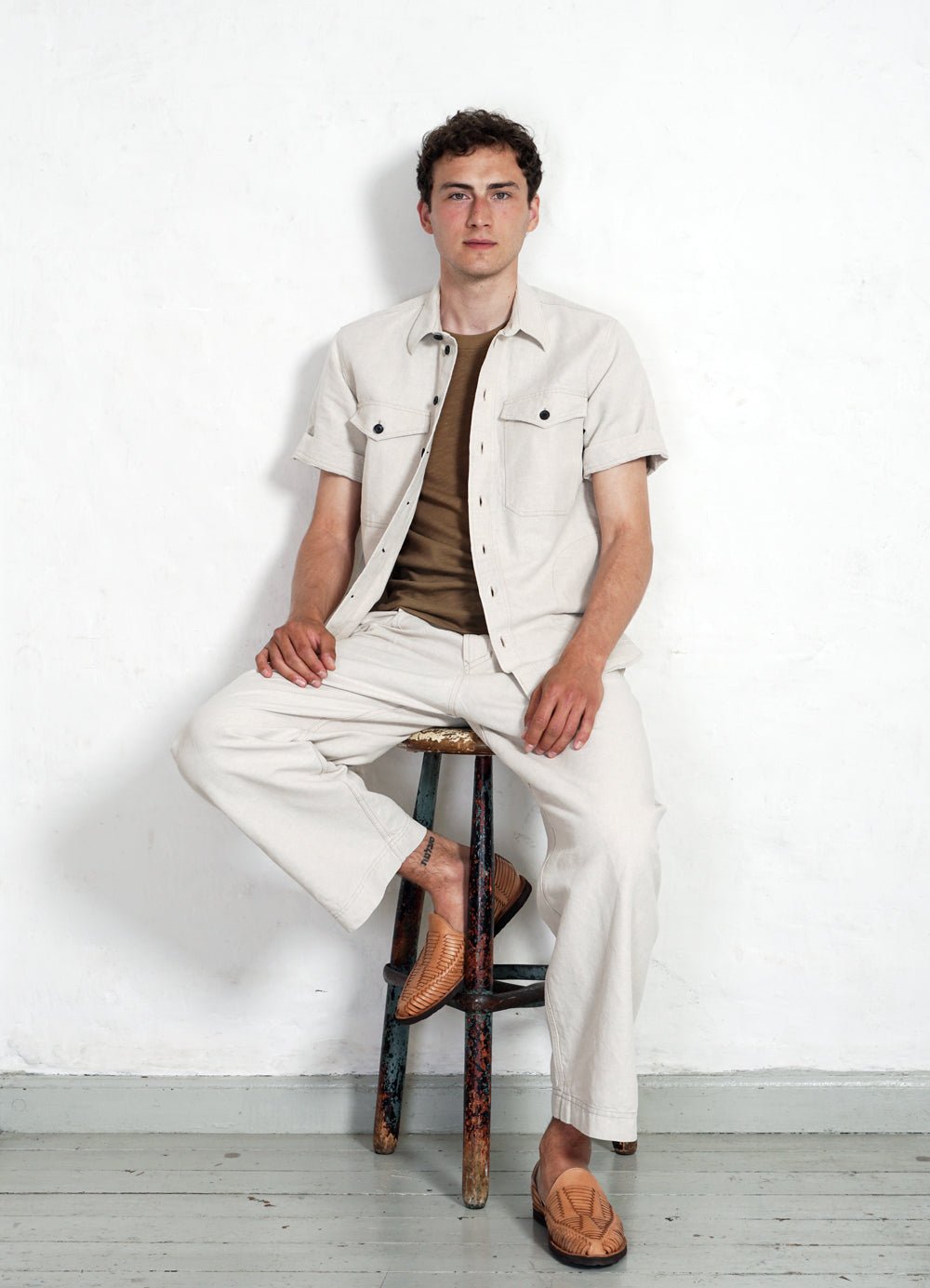 HANSEN GARMENTS - BOBBY | Super Wide Pleated Trousers | Flax Nature - HANSEN Garments