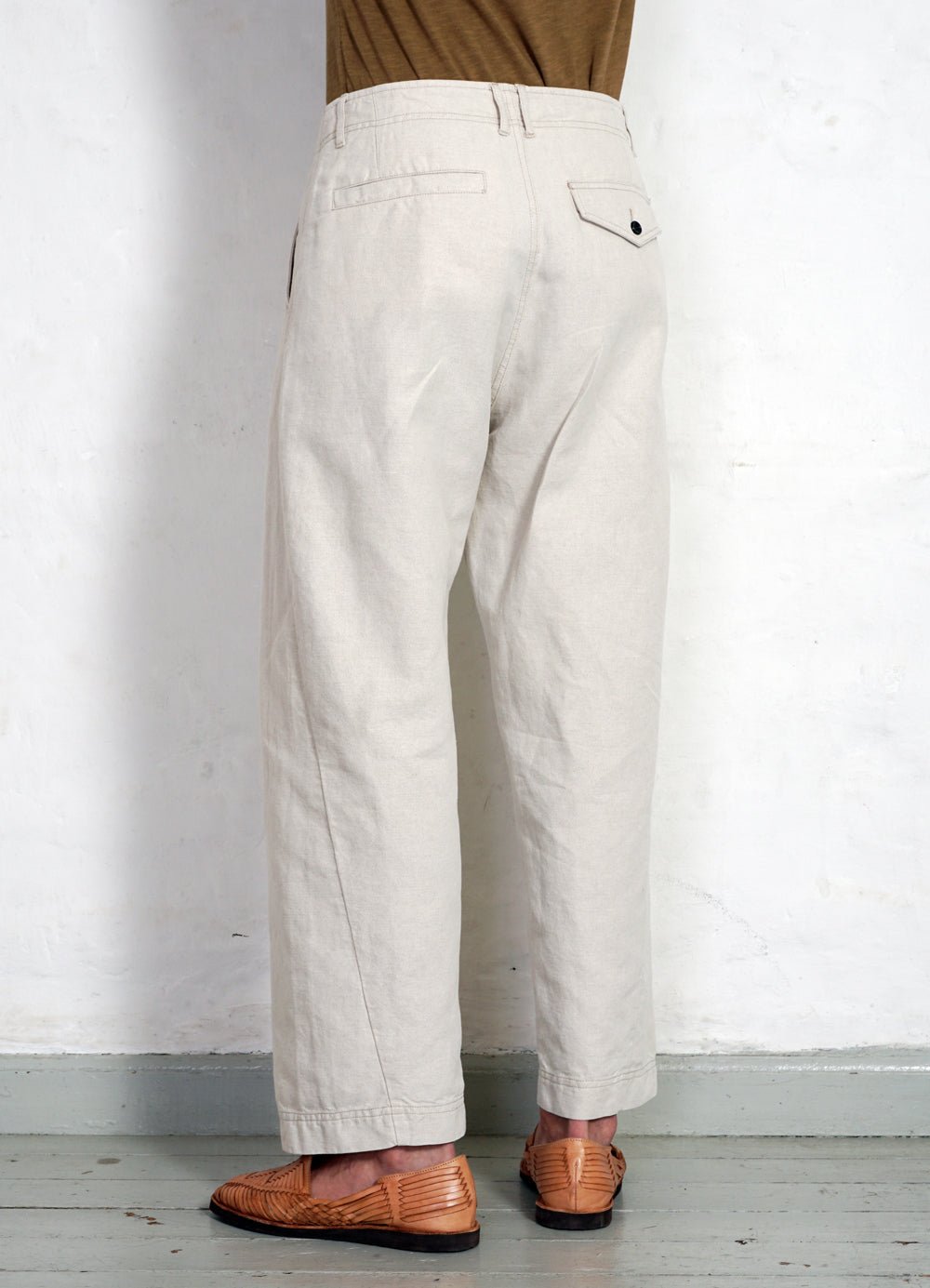 HANSEN GARMENTS - BOBBY | Super Wide Pleated Trousers | Flax Nature - HANSEN Garments