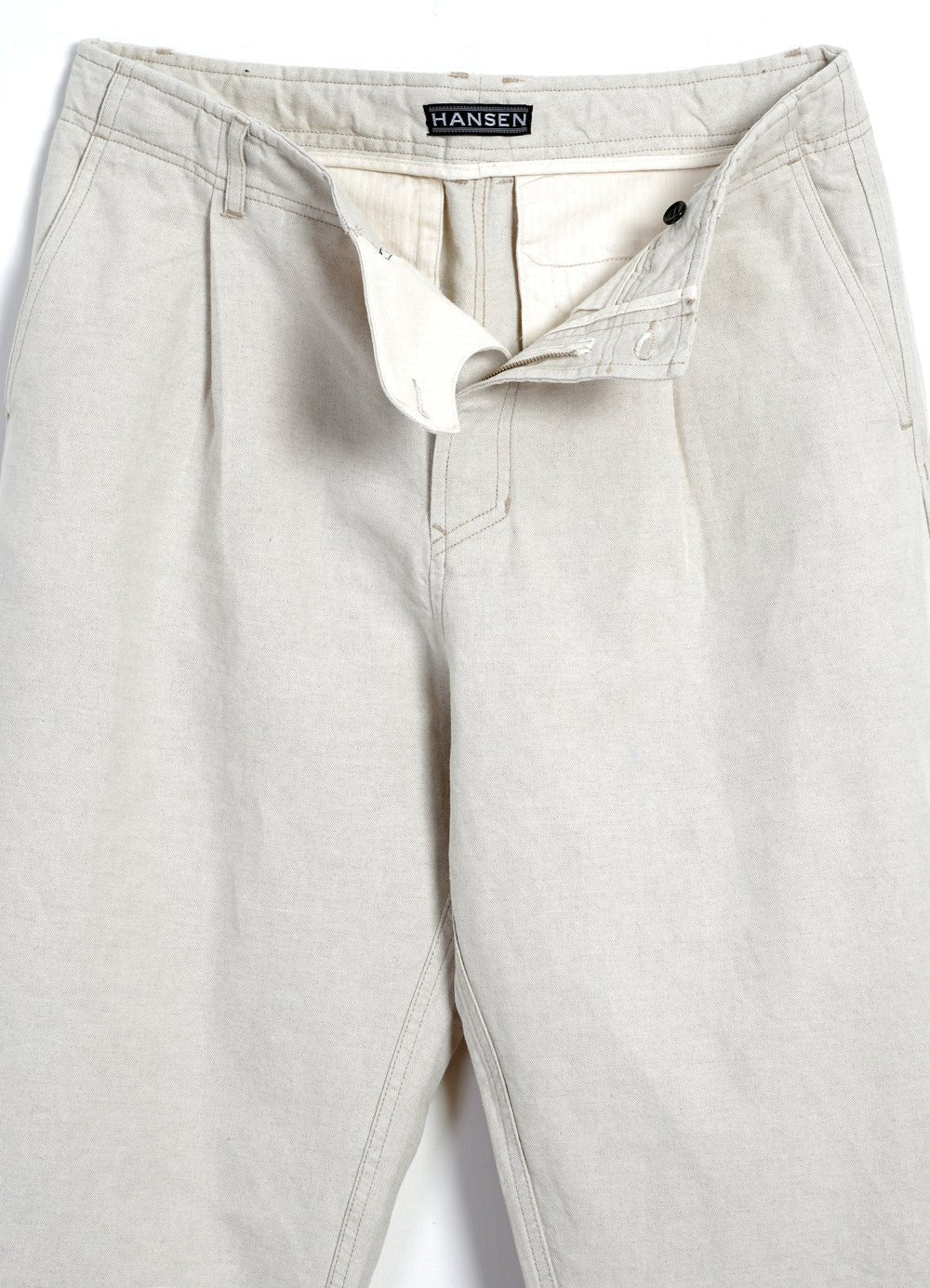 HANSEN GARMENTS - BOBBY | Super Wide Pleated Trousers | Flax Nature - HANSEN Garments