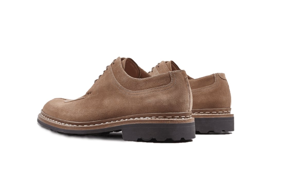 HESCHUNG - CATALPA | Water-resistant Suede Derby Shoe | Cream - HANSEN Garments