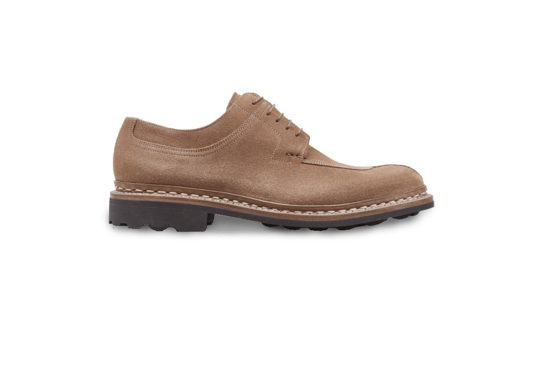 HESCHUNG - CATALPA | Water-resistant Suede Derby Shoe | Cream - HANSEN Garments