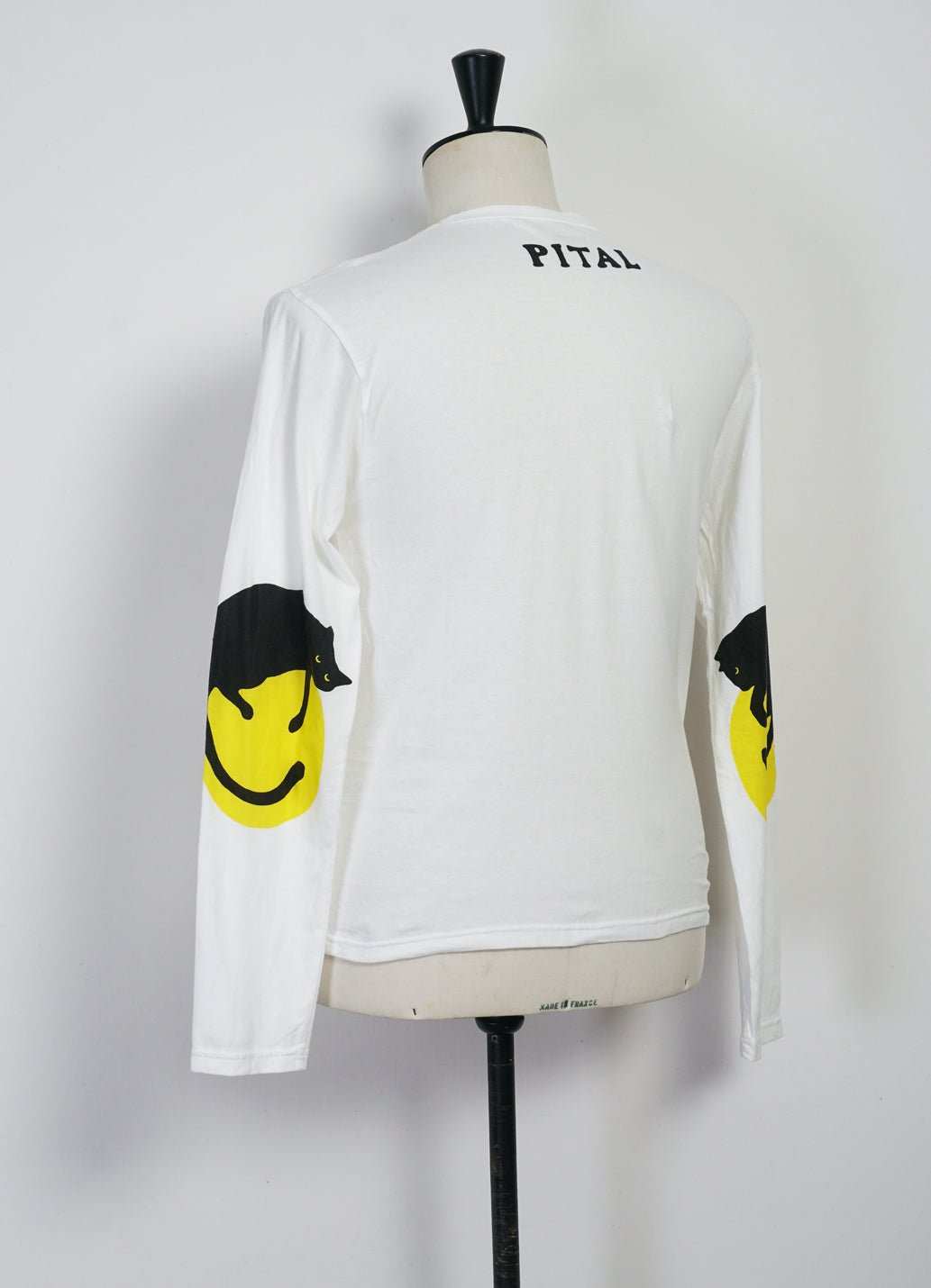 KAPITAL - CATPITAL PATCH | 20/- Jersey Long Sleeve T | White - HANSEN Garments