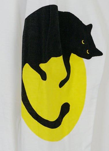 KAPITAL - CATPITAL PATCH | 20/- Jersey Long Sleeve T | White - HANSEN Garments