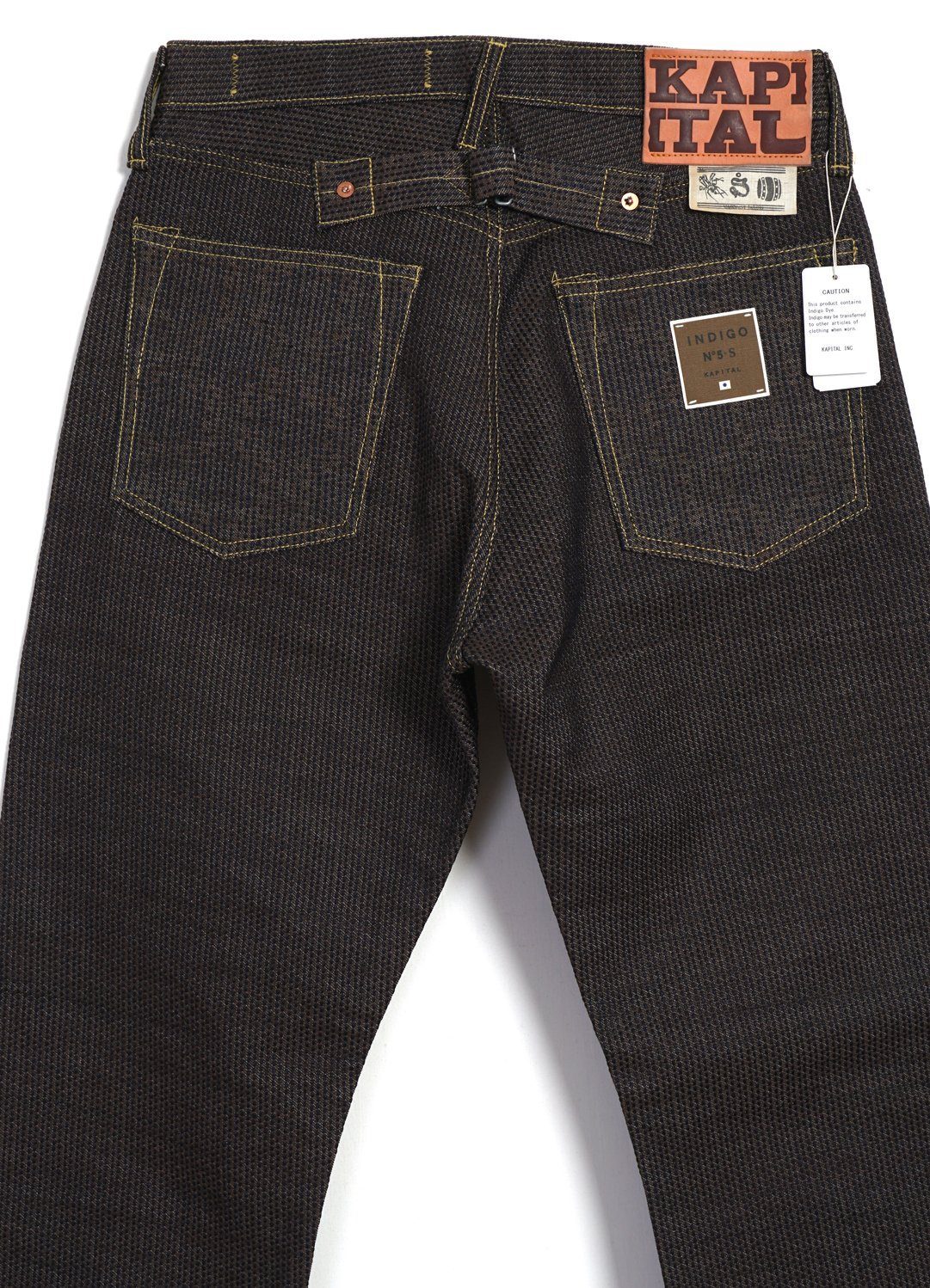 KAPITAL - CENTURY DENIM MONKEY CISCO | Sashiko 5P Jeans | N5S(Brown) - HANSEN Garments