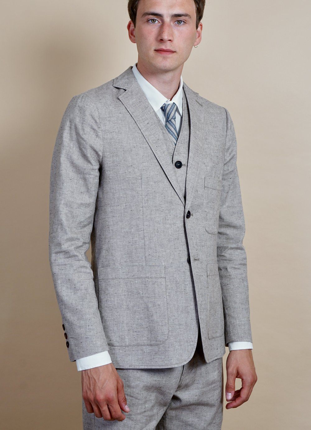 HANSEN GARMENTS - CHRIS | Two Button Classic Blazer | Beach - HANSEN Garments