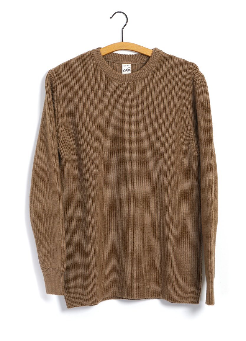 G.R.P - CREWNECK | Soft Merino Wool Crewneck | Camel - HANSEN Garments