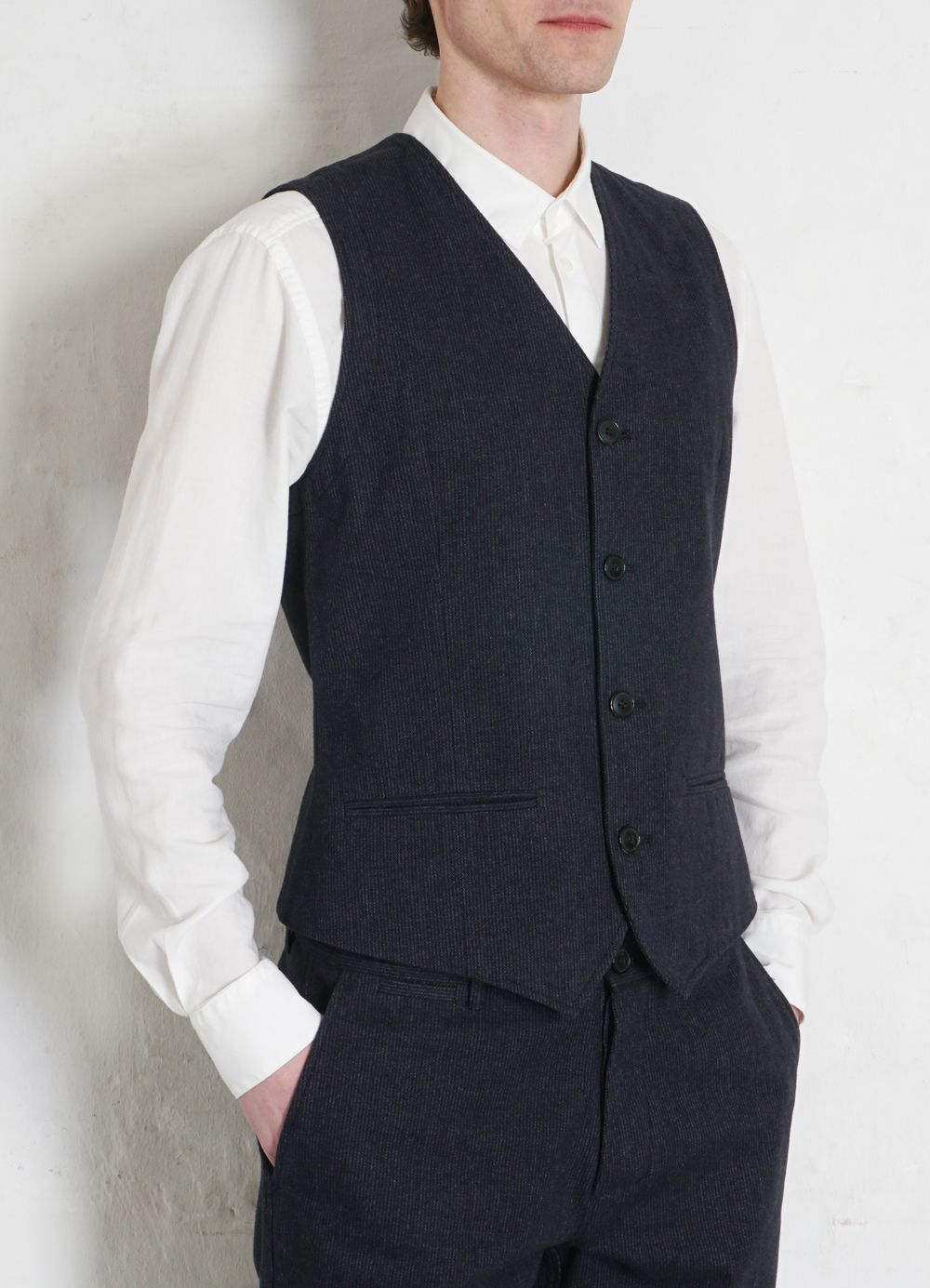 HANSEN GARMENTS - DANIEL | Classic Waistcoat | Brushed Blue - HANSEN Garments