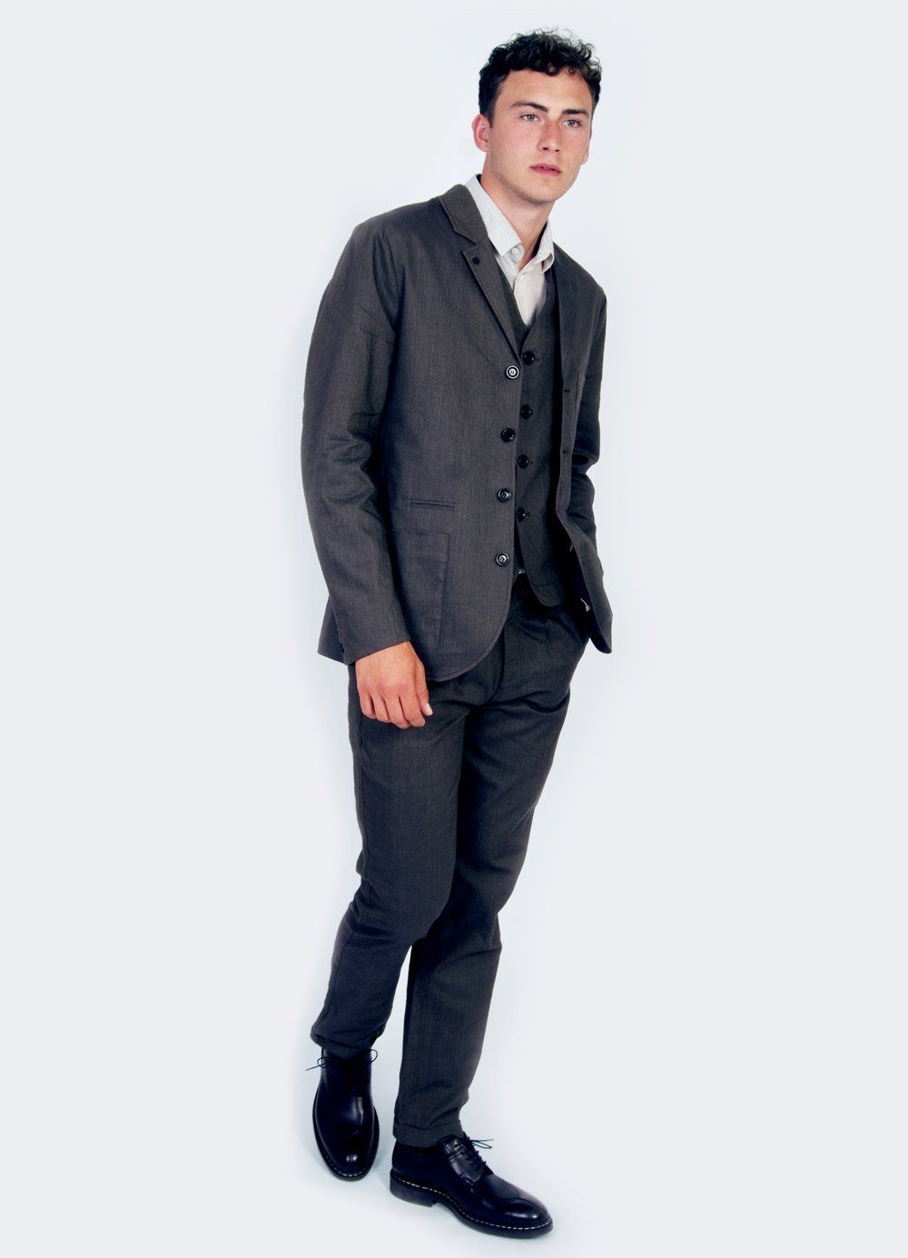DANIEL | Four Button Waistcoat | Khaki | €240 -HANSEN Garments- HANSEN Garments