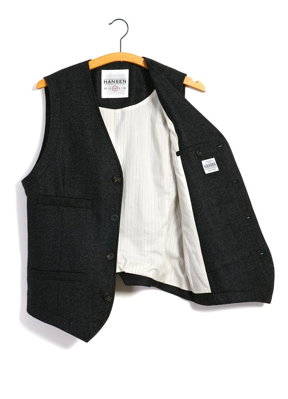 HANSEN GARMENTS - DANNY | Classic Waistcoat | Black Marble - HANSEN Garments
