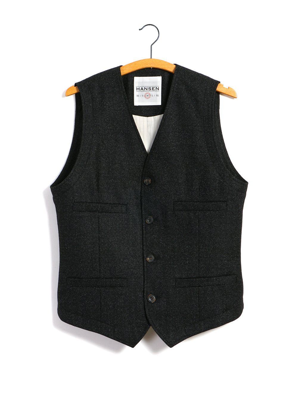 HANSEN GARMENTS - DANNY | Classic Waistcoat | Black Marble - HANSEN Garments