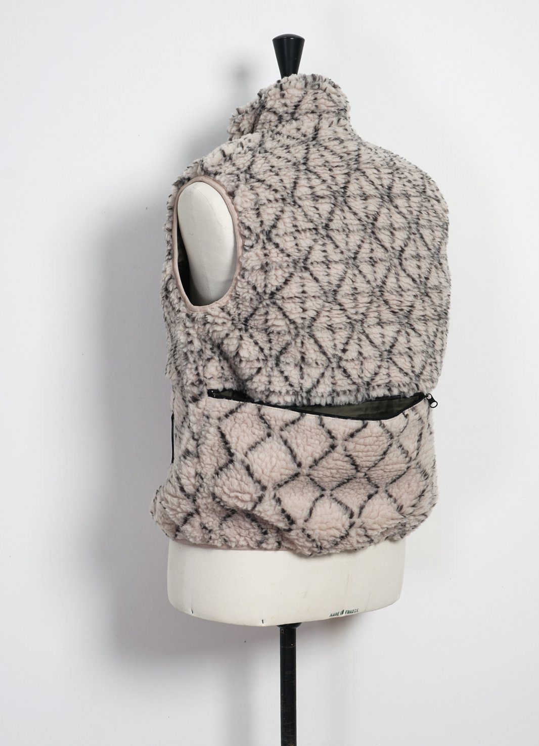 KAPITAL - DO-GI SASHIKO | Boa Fleece Reversible Vest | Ecru - HANSEN Garments