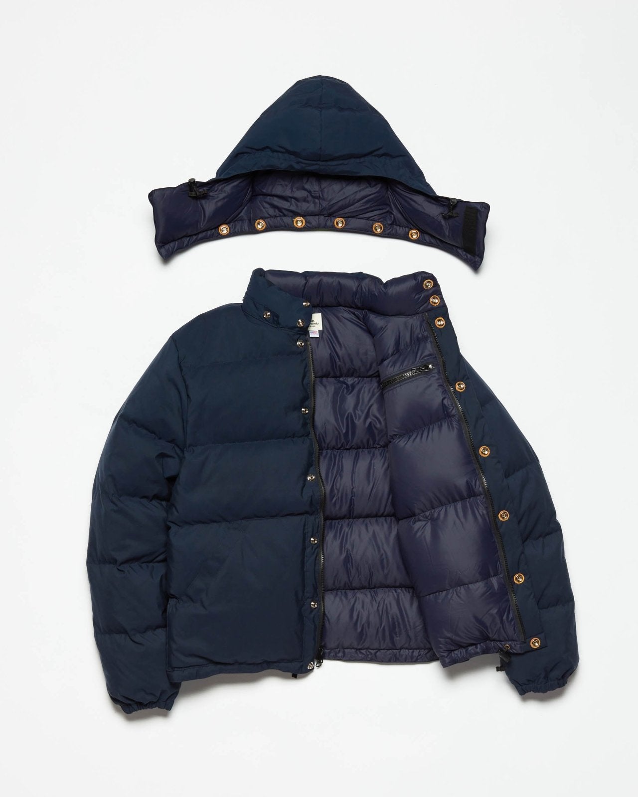 CRESCENT DOWN WORKS - Down Sweater | 60/40 Cotton/Nylon Down Jacket | Navy - HANSEN Garments