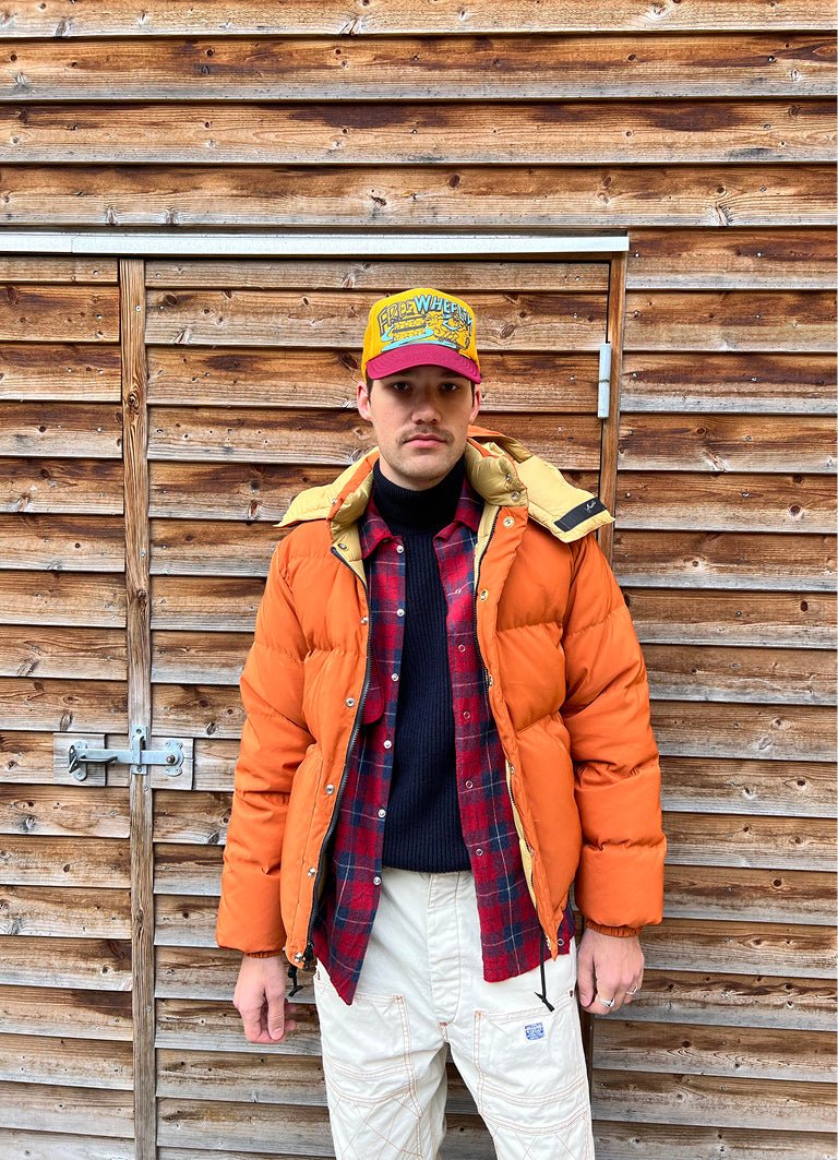 CRESCENT DOWN WORKS - Down Sweater | 60/40 Cotton/Nylon Down Jacket | Rust/Khaki - HANSEN Garments