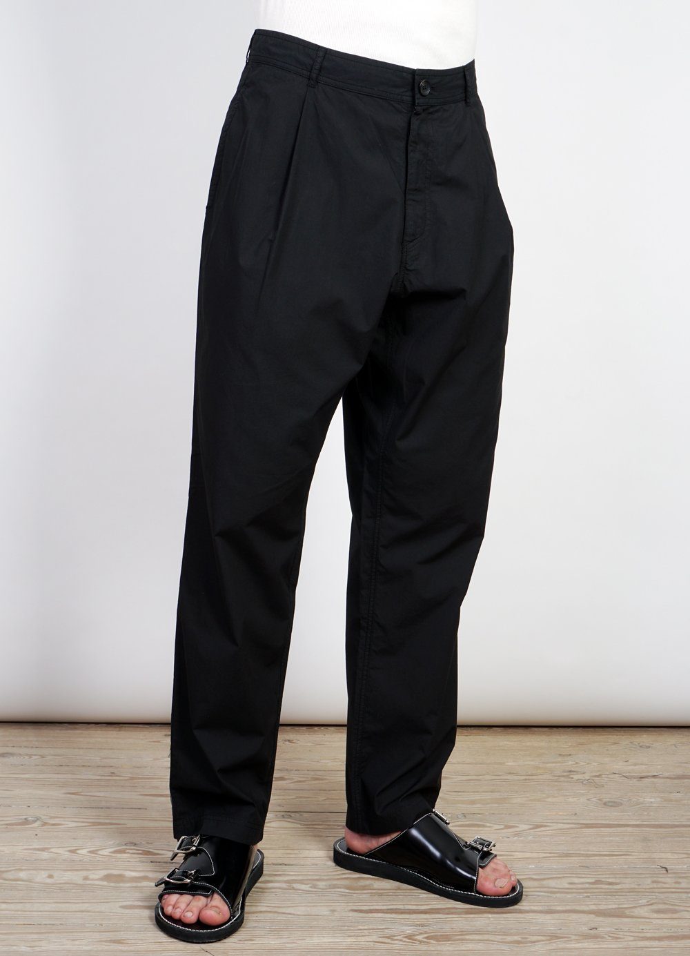 EIGIL | Light Wide Cut Summer Trousers | Black -HANSEN Garments- HANSEN Garments