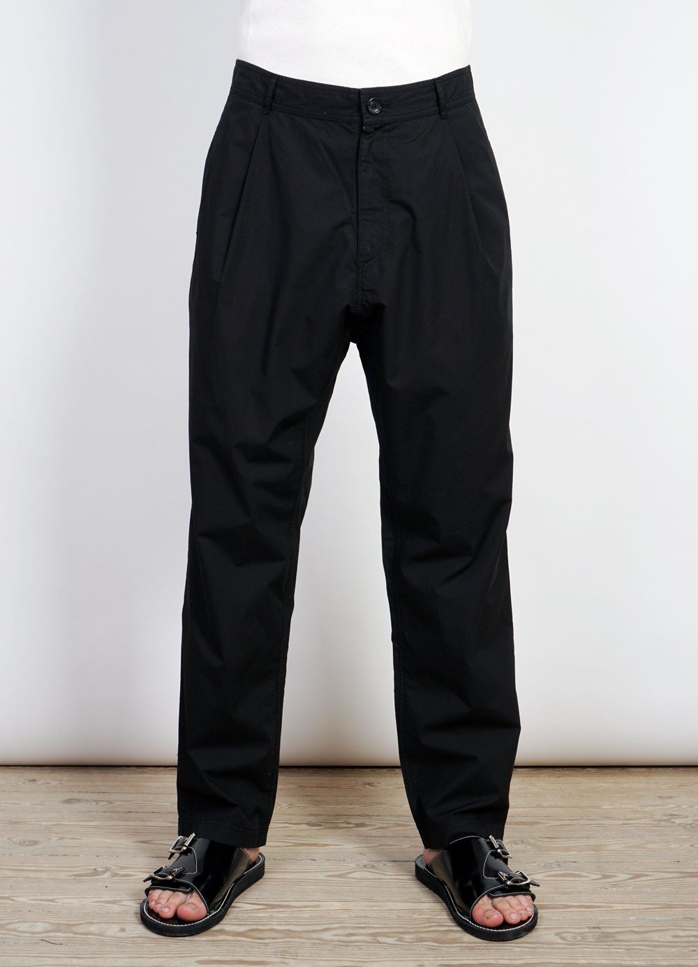 EIGIL | Light Wide Cut Summer Trousers | Black -HANSEN Garments- HANSEN Garments