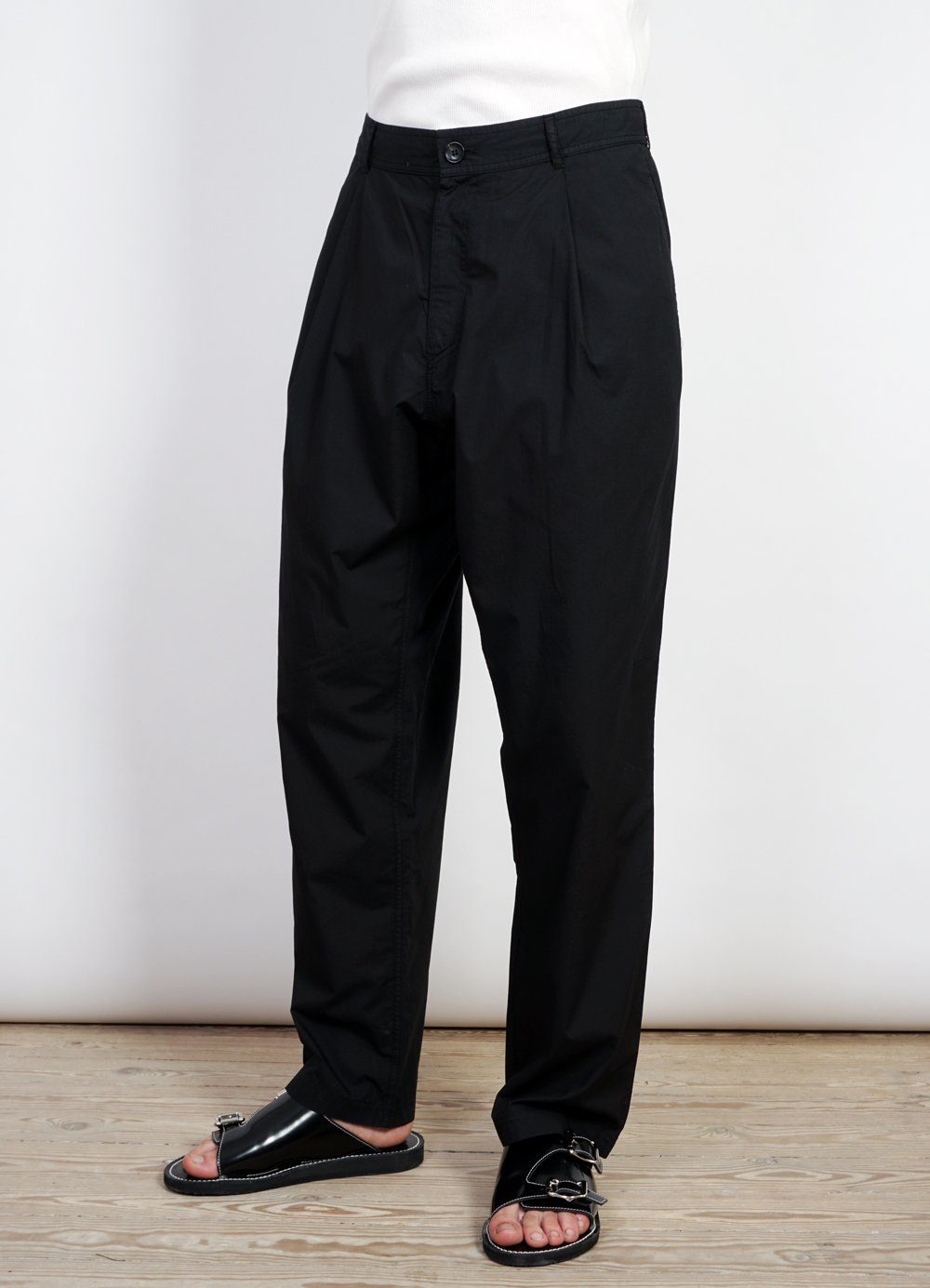 EIGIL | Light Wide Cut Summer Trousers | Black -HANSEN Garments- HANSEN Garments