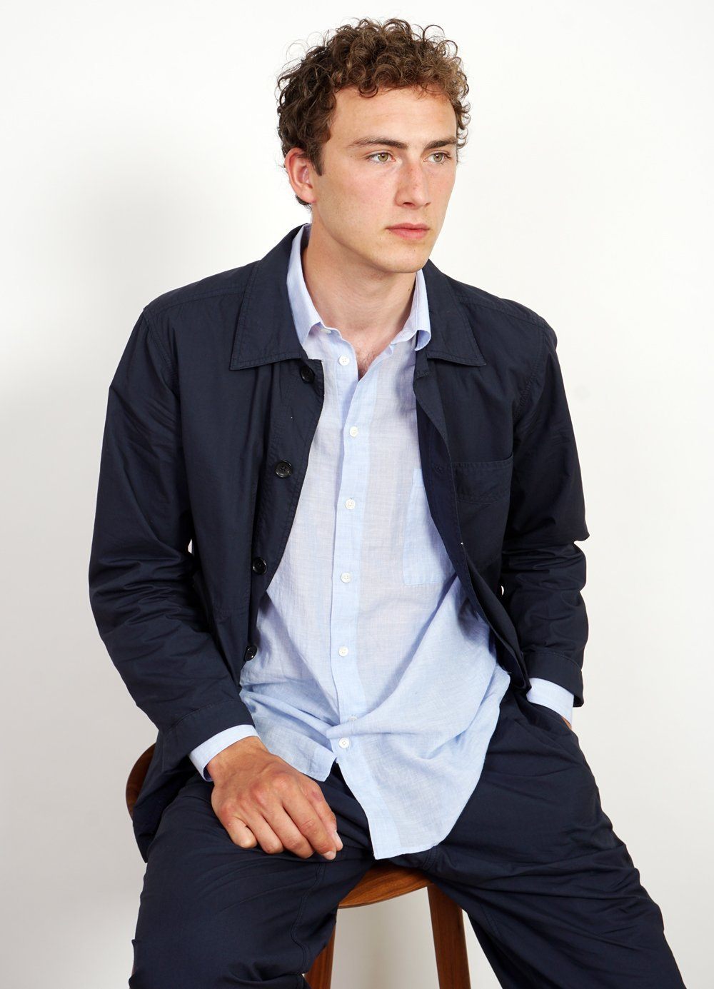 EIGIL | Light Wide Cut Summer Trousers | Navy -HANSEN Garments- HANSEN Garments