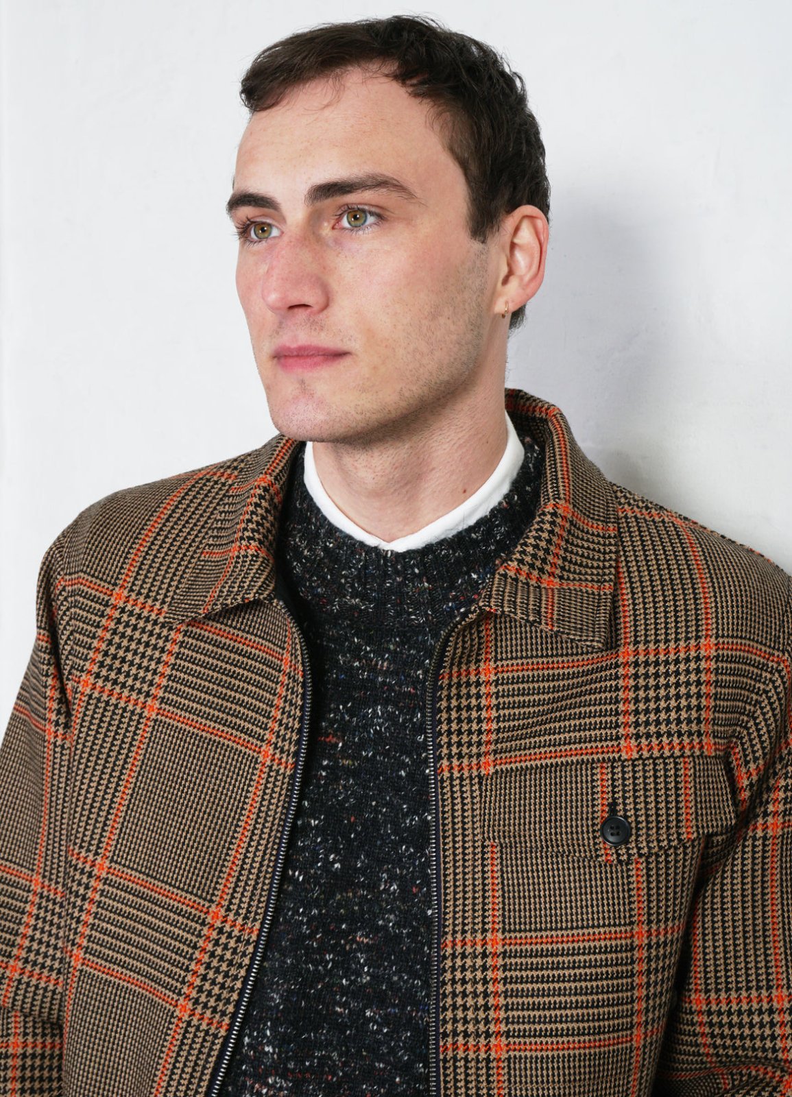 HANSEN GARMENTS - EIVIND | Crew Neck Rib Sweater | Donegal Black - HANSEN Garments