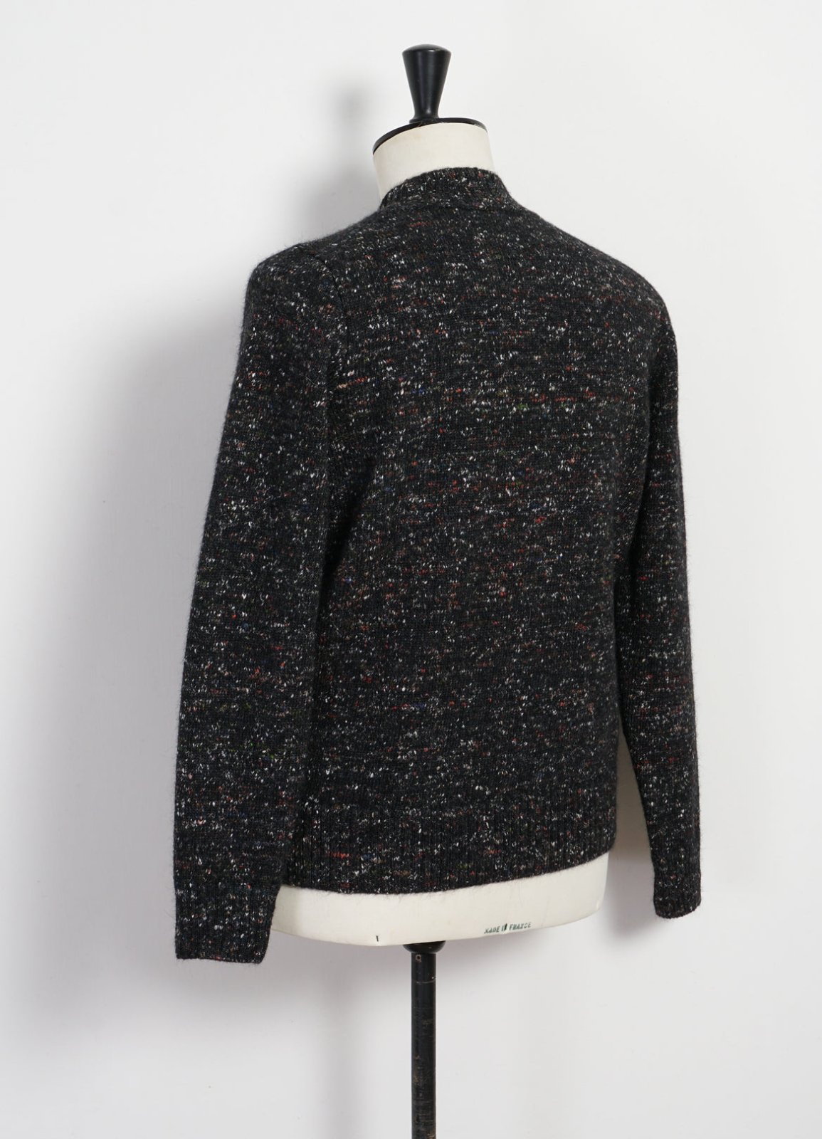 HANSEN GARMENTS - EIVIND | Crew Neck Rib Sweater | Donegal Black - HANSEN Garments
