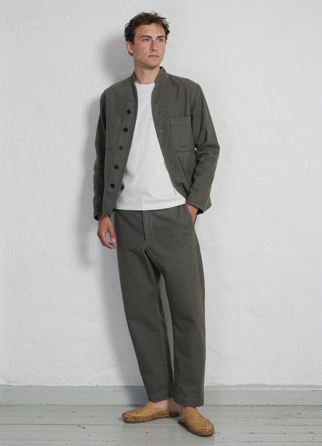 HANSEN GARMENTS - ERLING | Refined Work Jacket | Green Grey - HANSEN Garments