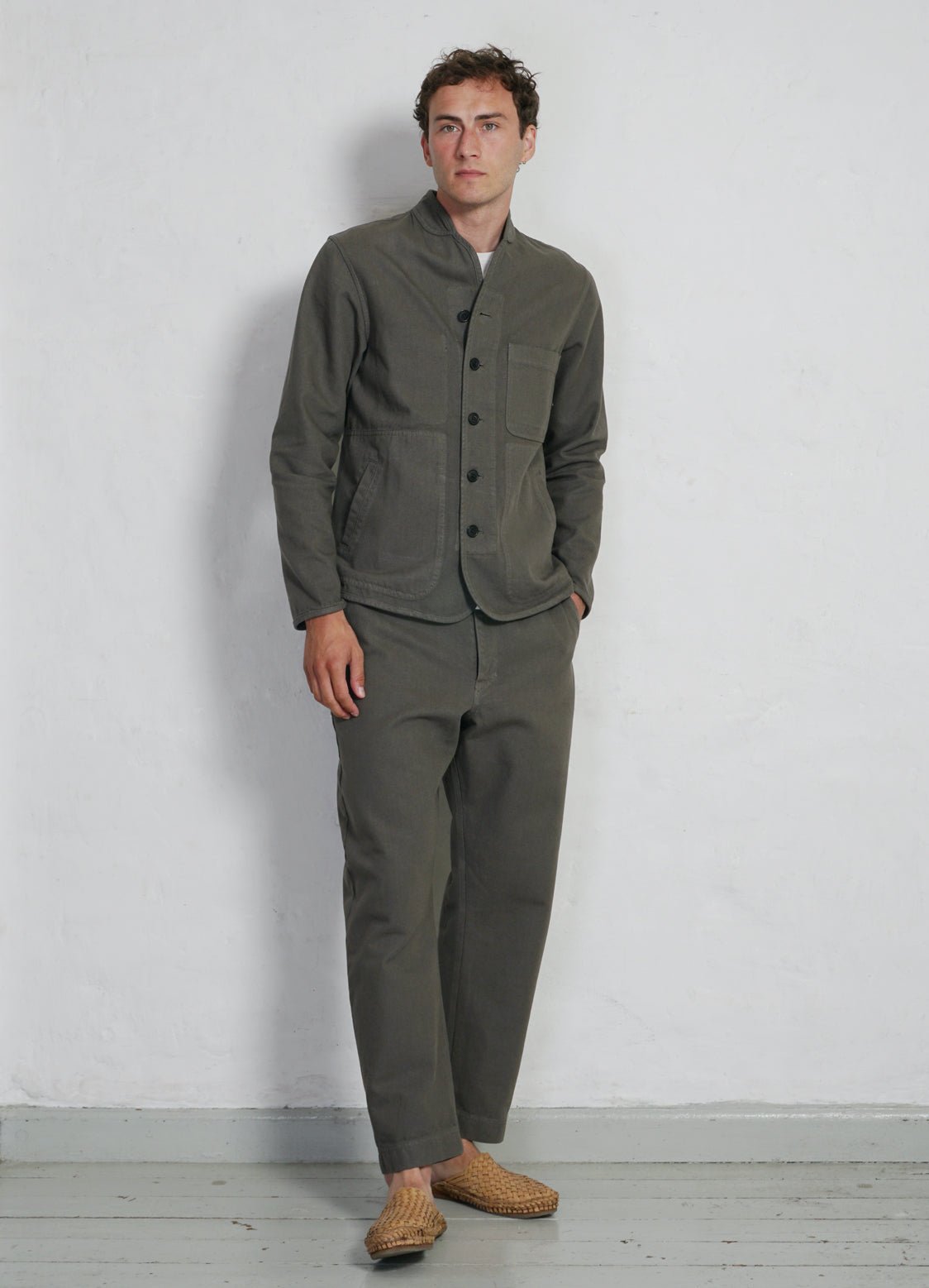 HANSEN GARMENTS - ERLING | Refined Work Jacket | Green Grey - HANSEN Garments