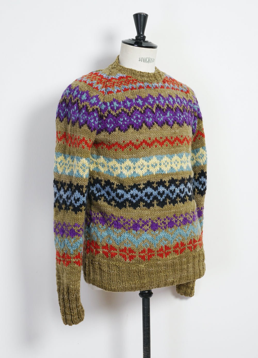 CHAMULA - FAIR ISLE 8 | Hand-knitted Pullover | Alfalfa - HANSEN Garments