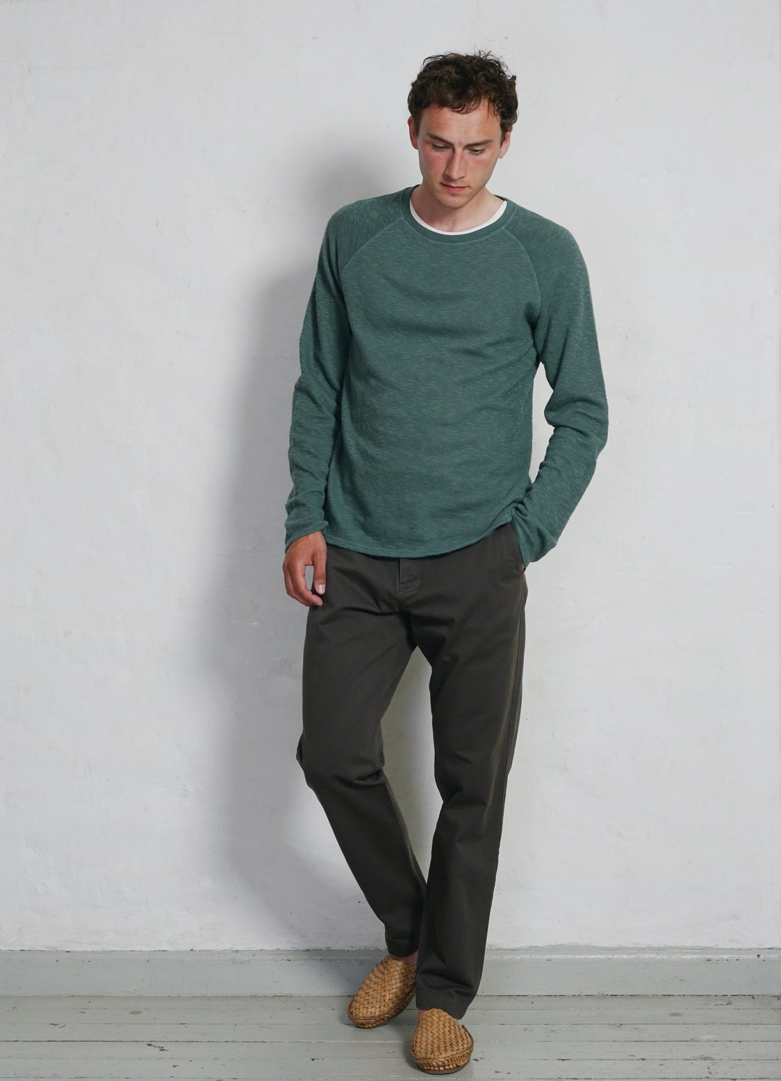 HANSEN GARMENTS - FELIX | Raglan Long Sleeve T-shirt | Eucalyptus - HANSEN Garments