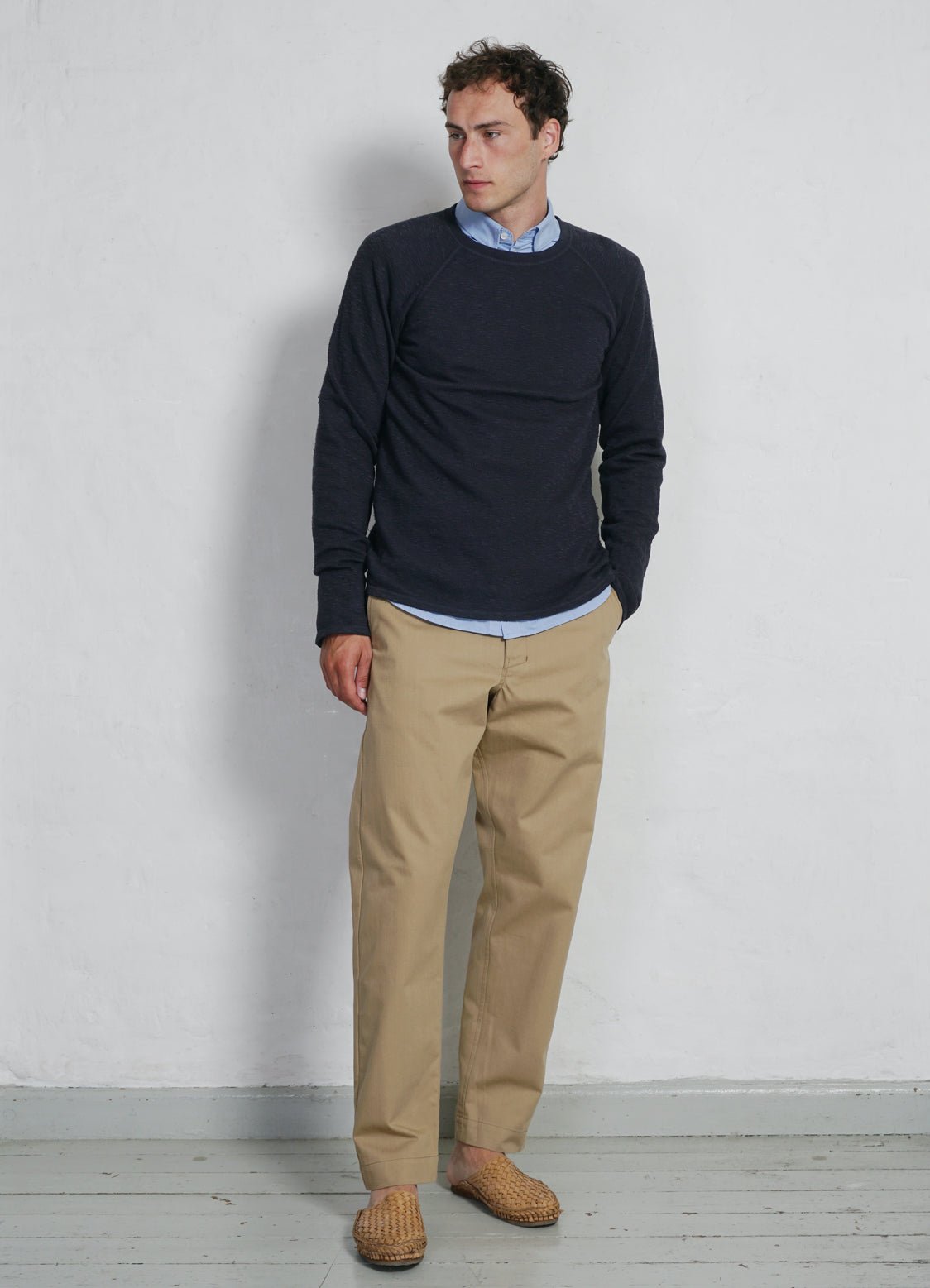 HANSEN GARMENTS - FELIX | Raglan Long Sleeve T-shirt | Indigo-like - HANSEN Garments