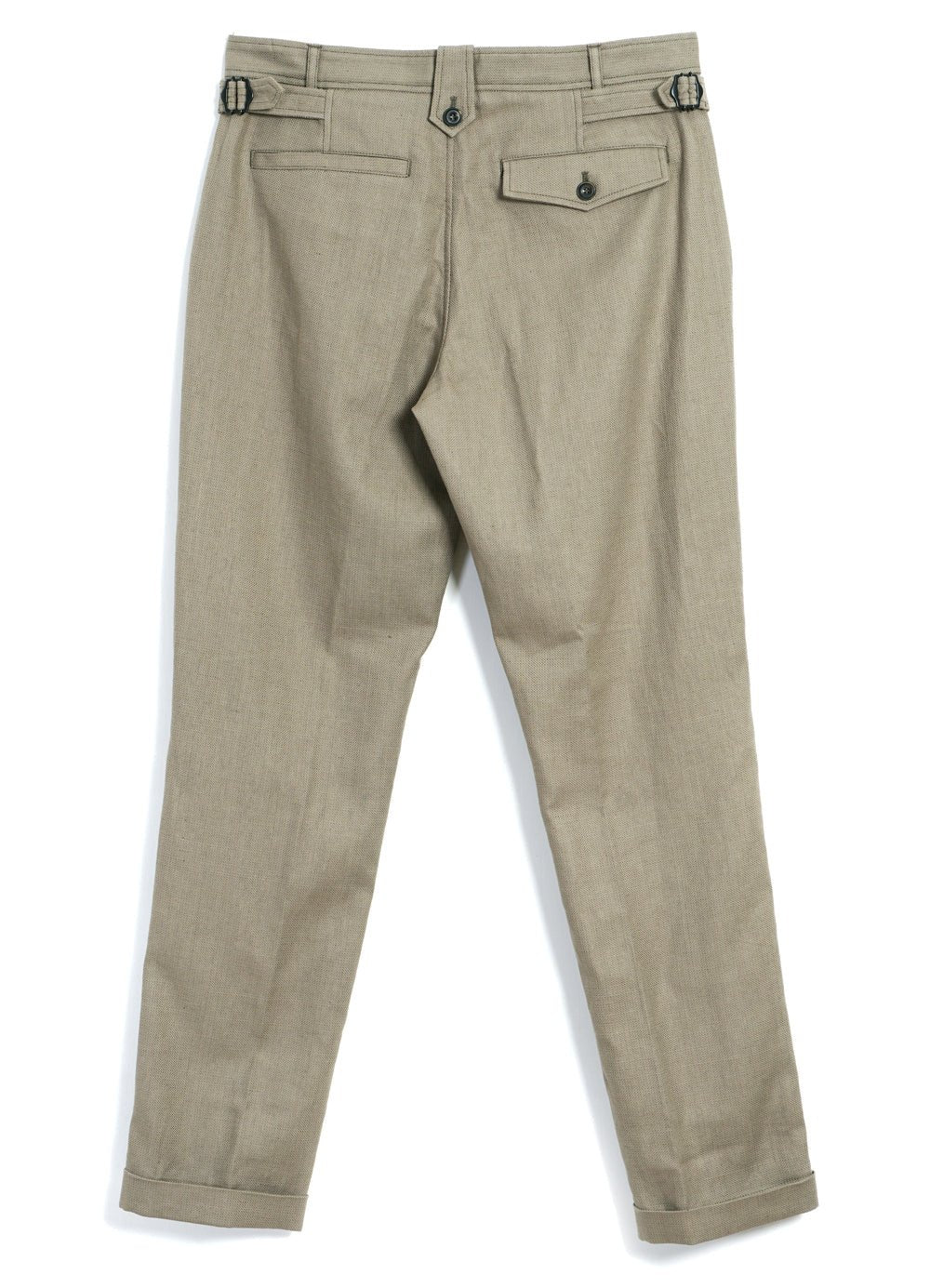 HANSEN GARMENTS - FINN | Side Buckle Regular Trousers | Bay Leaf - HANSEN Garments