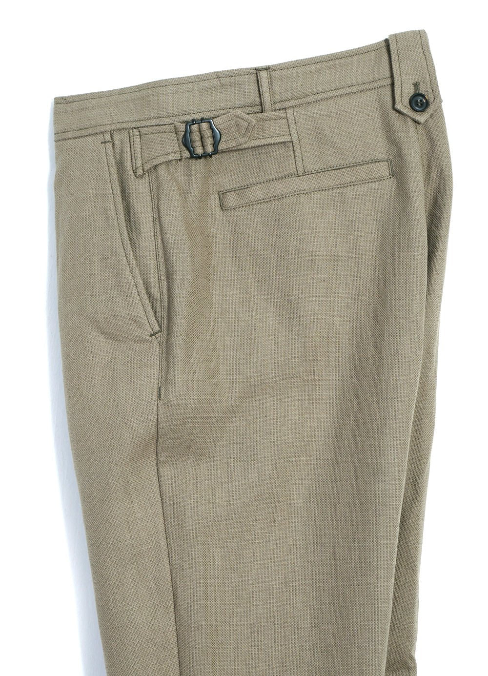 HANSEN GARMENTS - FINN | Side Buckle Regular Trousers | Bay Leaf - HANSEN Garments