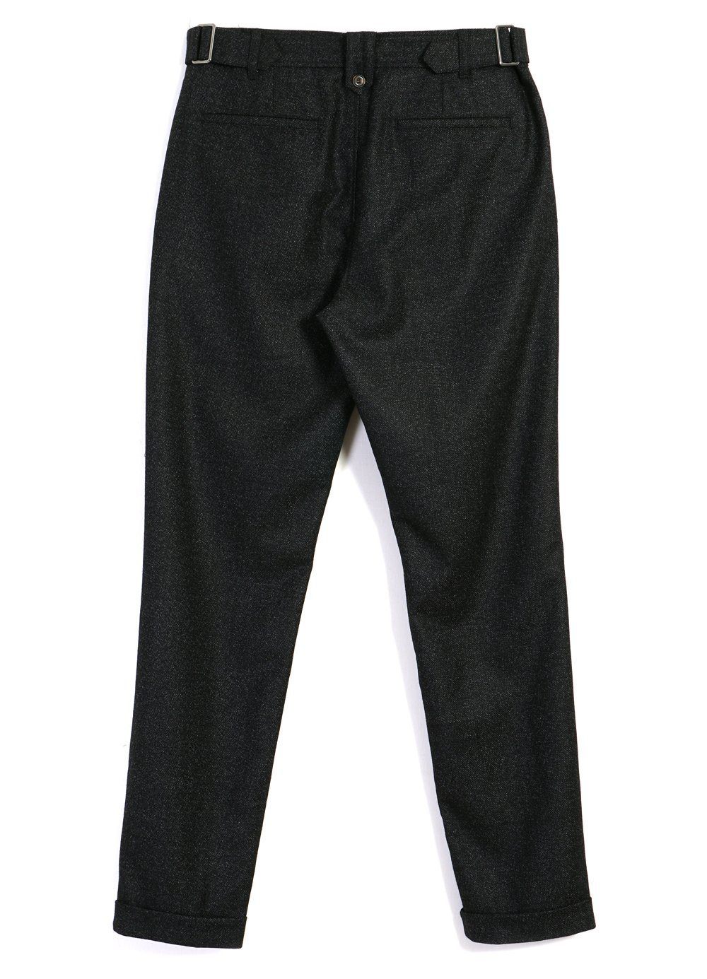 HANSEN GARMENTS - FINN | Side Buckle Regular Trousers | Black Marble - HANSEN Garments